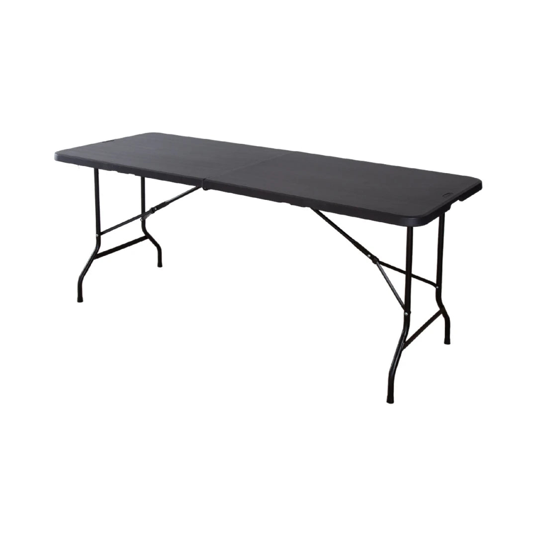 Mesa Plegable Negra 180 Siena para fiestas, eventos y reuniones