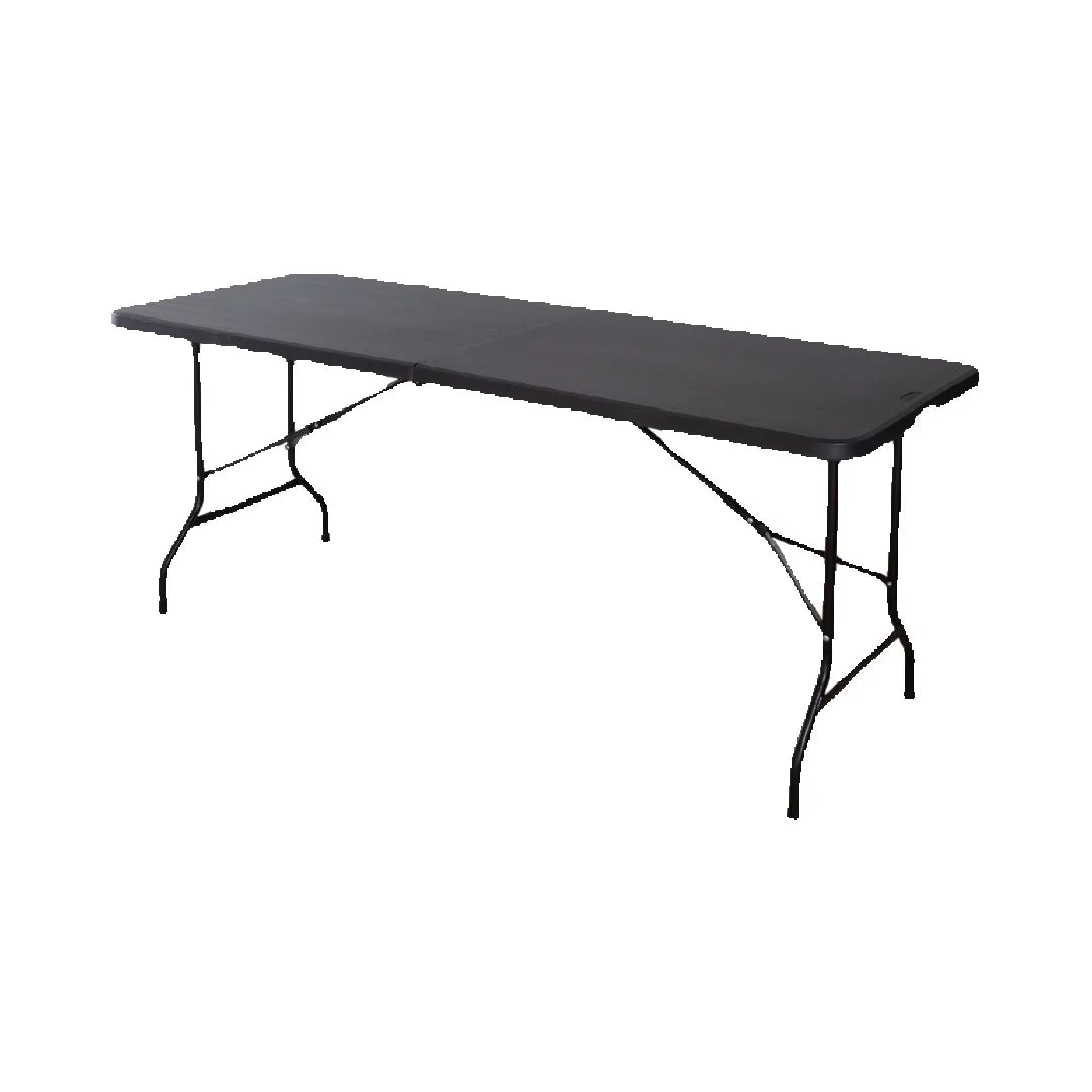 Mesa Plegable Negra de 180 cm - Set de 2 piezas