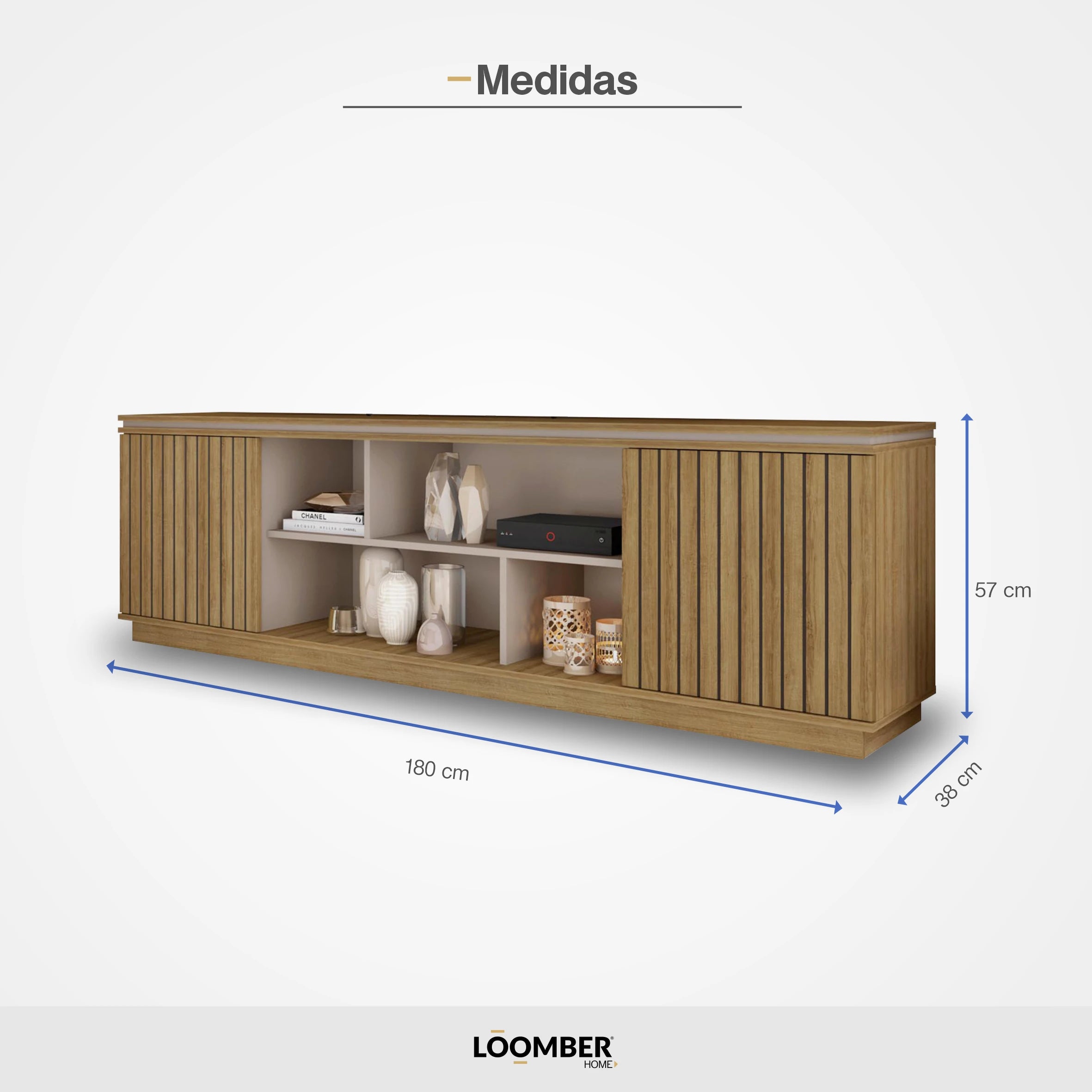 Mesa para TV Belém Miel Loomber