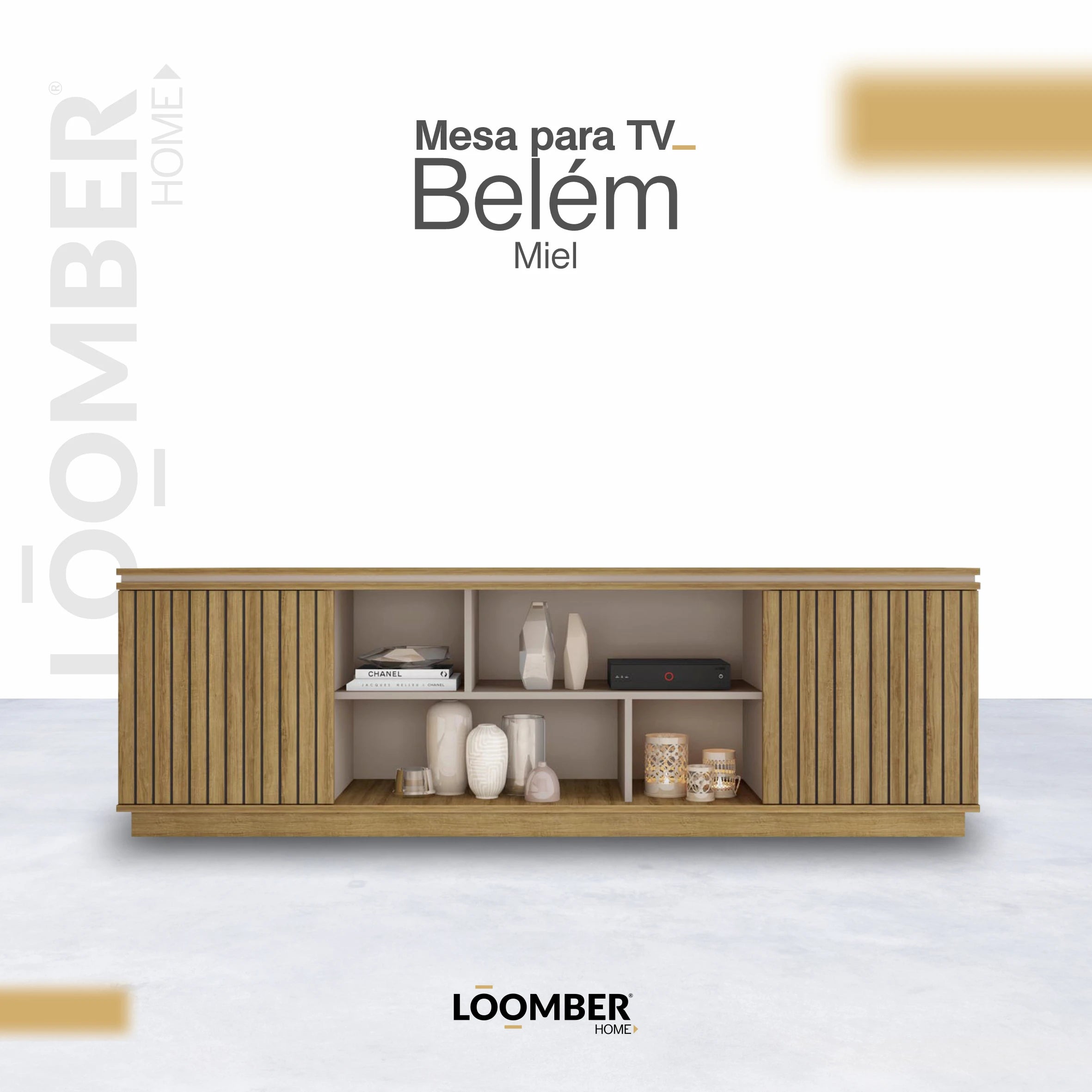 Mesa para TV Belém Miel Loomber