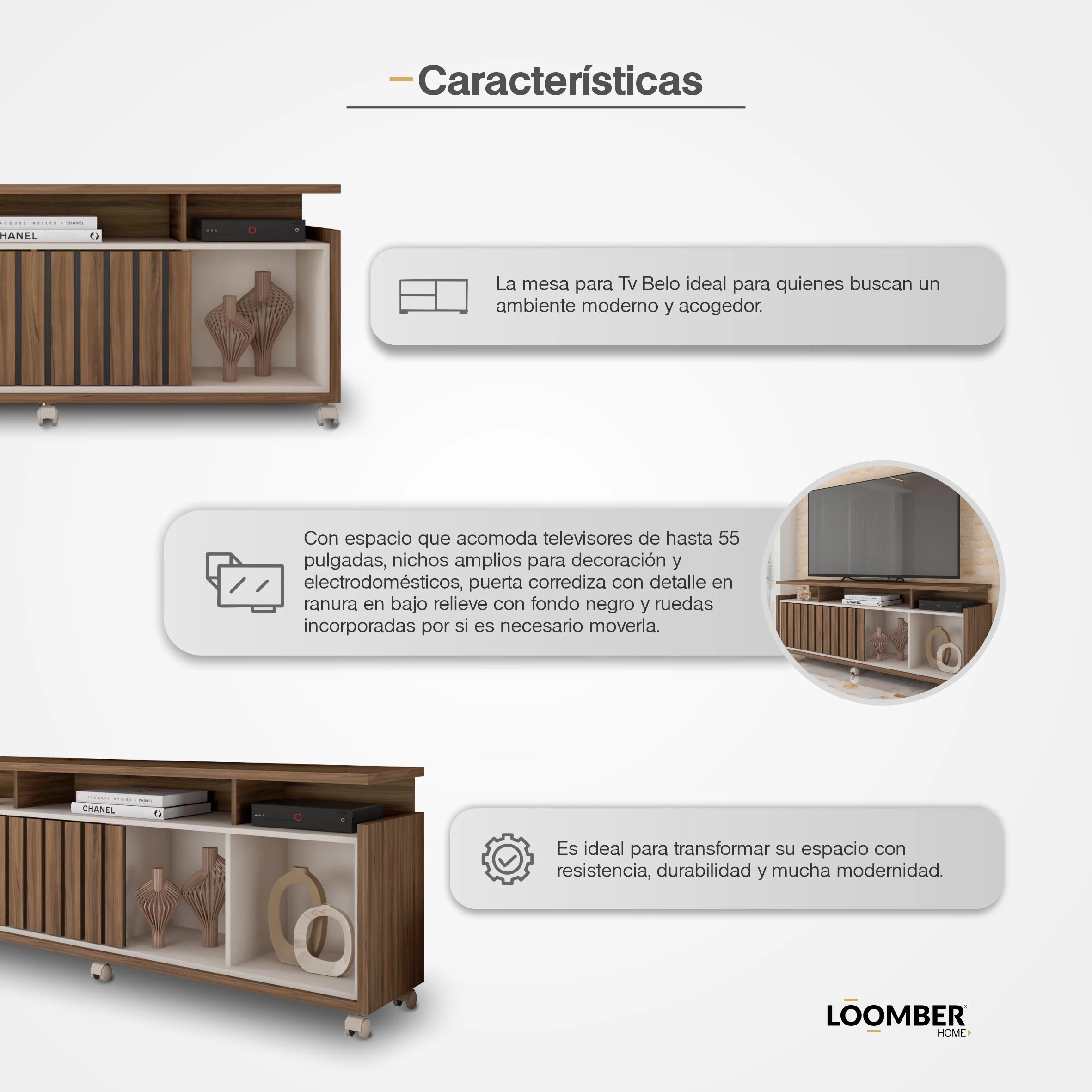 Mesa para TV Belo Cafe Loomber