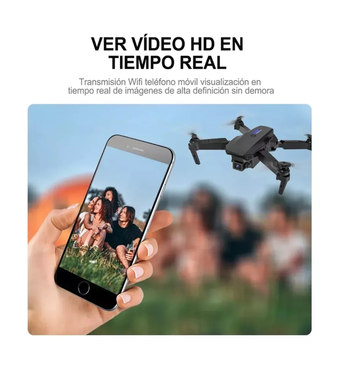Mini Drone Con Cámara 4k Negro Lab.G 2.4ghz 2 Baterías Negro