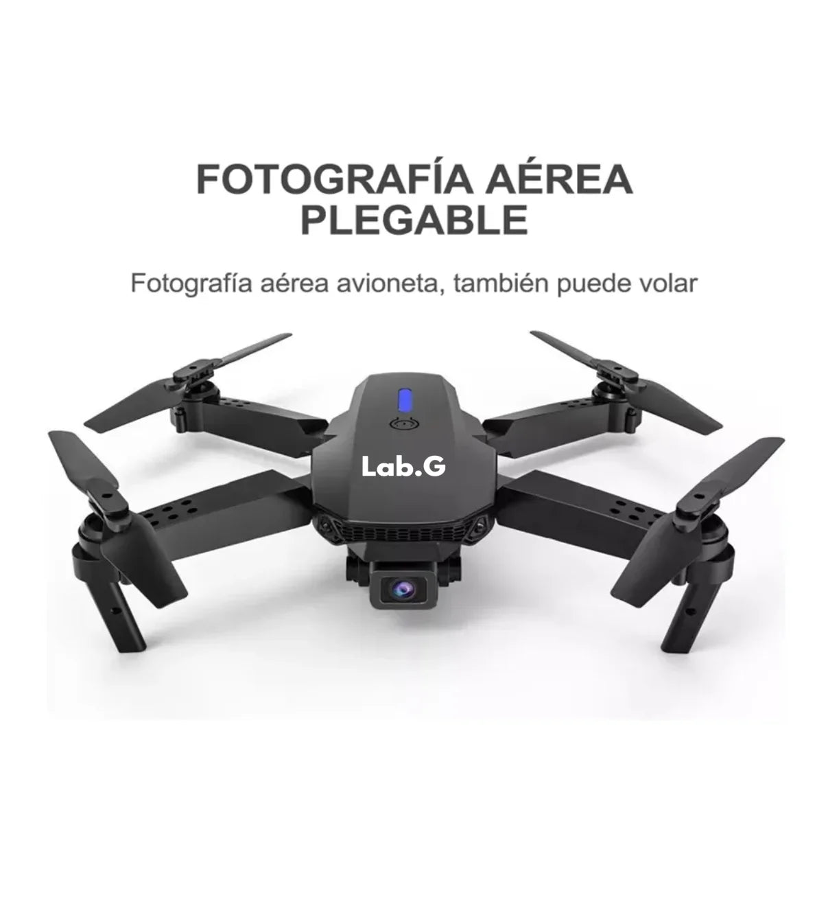 Mini Drone Con Cámara 4k Negro Lab.G 2.4ghz 2 Baterías Negro