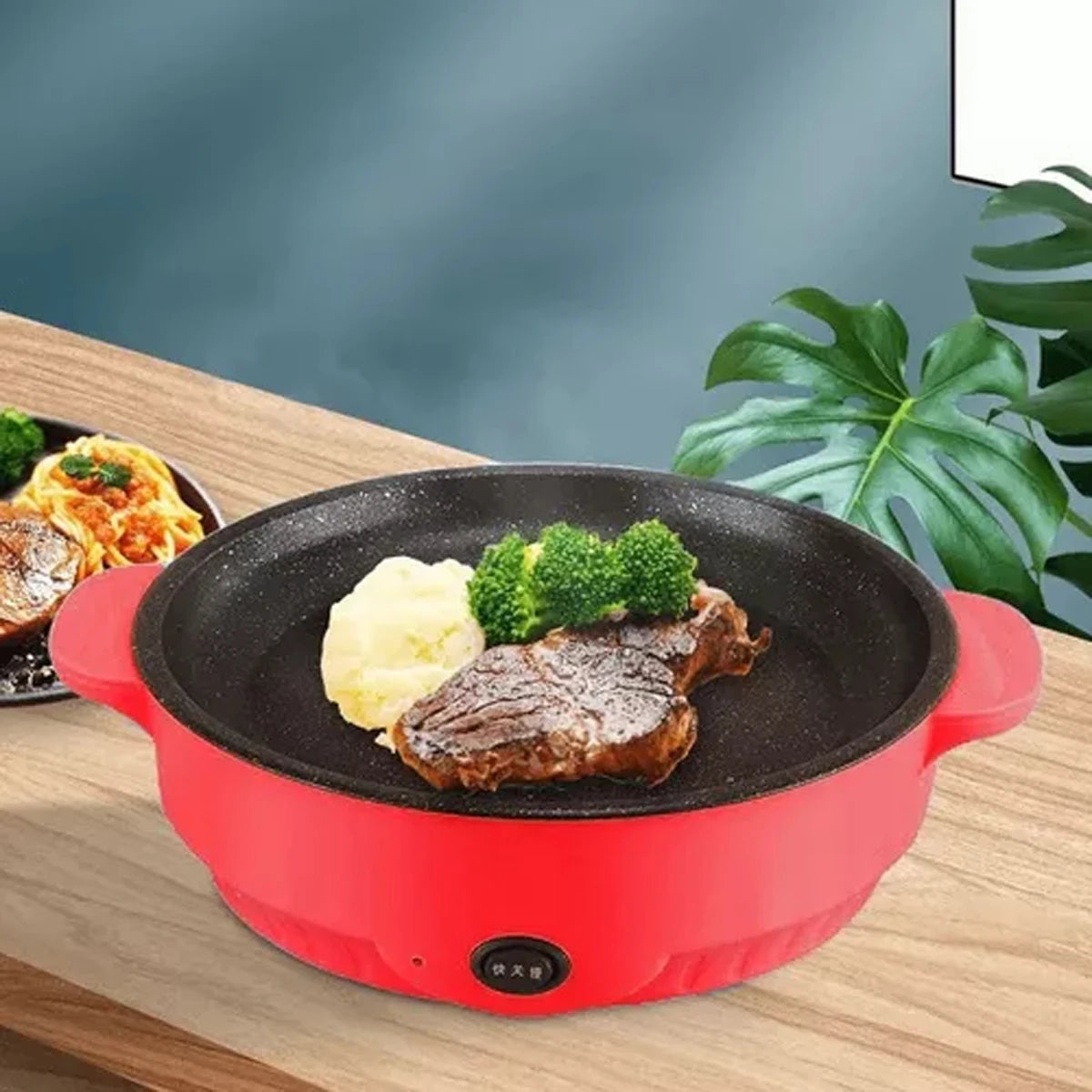 Mini Sarten Electrico Alimentos Cocina Facil Asador Portatil colores variados