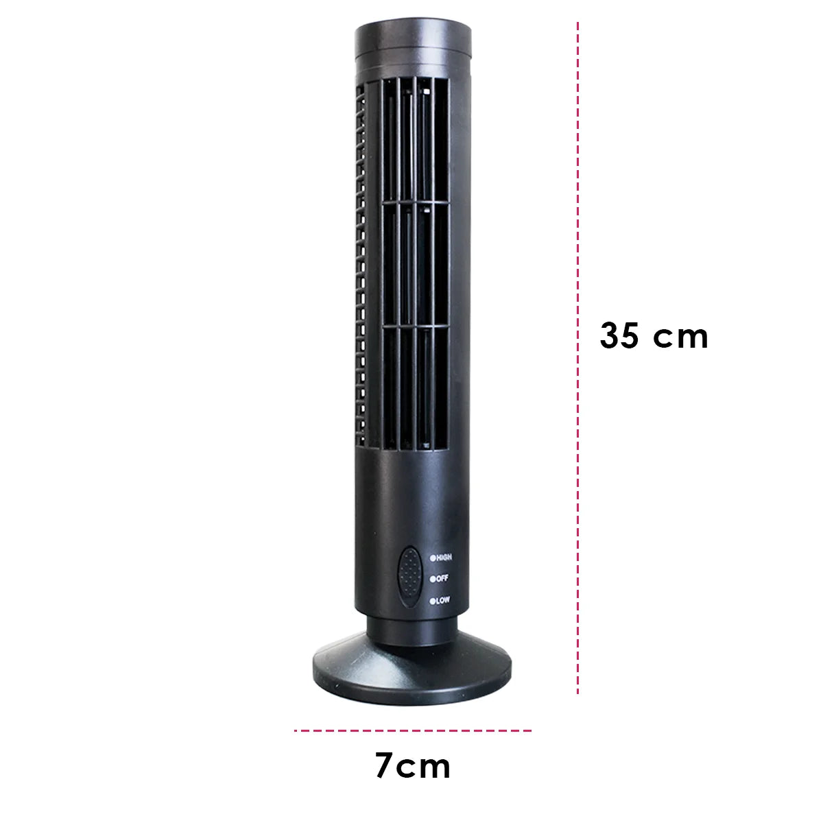 Mini Ventilador Torre Silencioso Aire Portatil 2 Velocidades