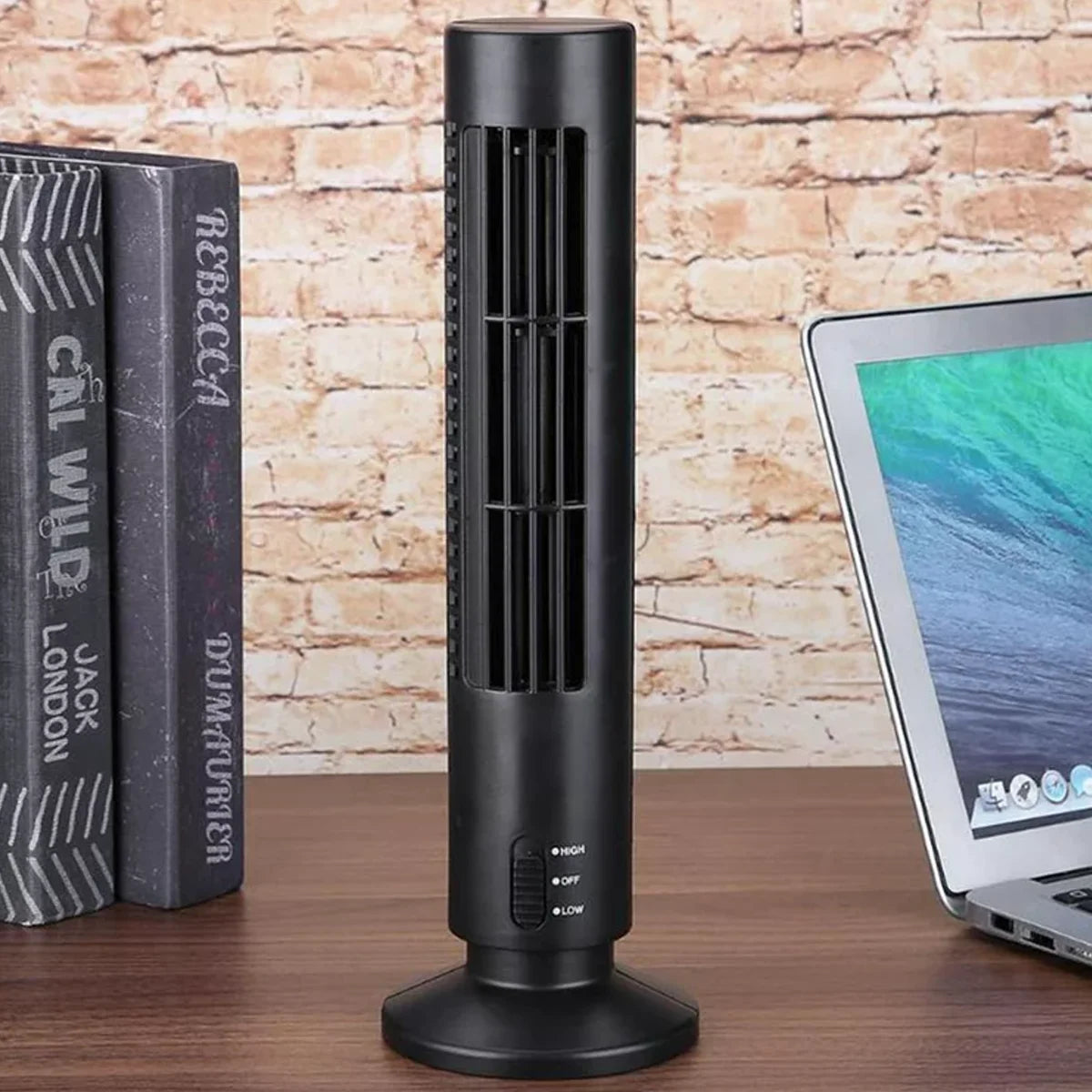 Mini Ventilador Torre Silencioso Aire Portatil 2 Velocidades