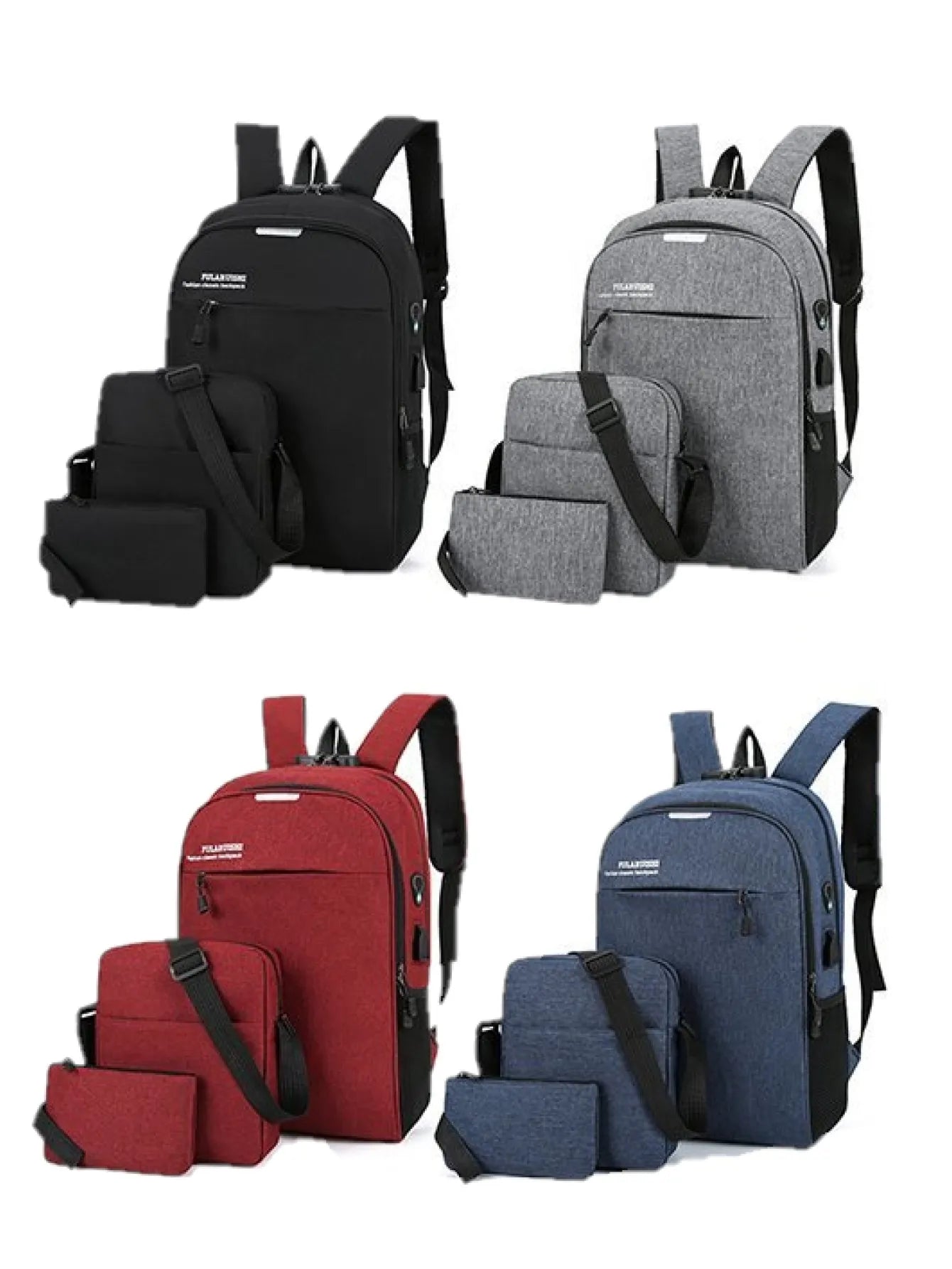 Mochila Antirrobo Casual Carga Usb Escolar Laptop 15.6 Plugadas