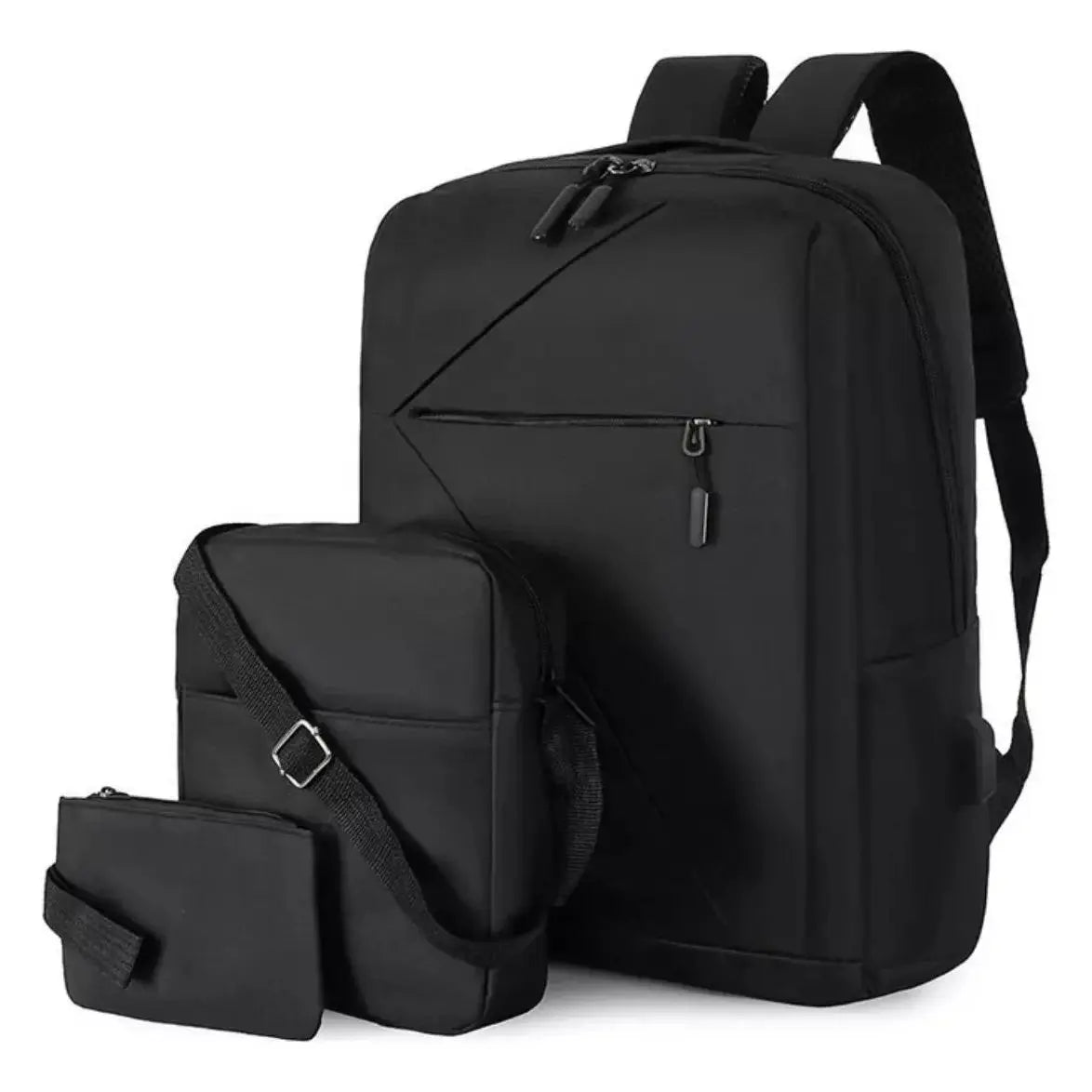 Mochila Ejecutiva Impermeable con Puerto USB - Set 3 Piezas