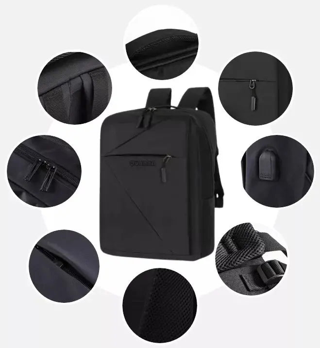 Mochila Ejecutiva Impermeable con Puerto USB - Set 3 Piezas