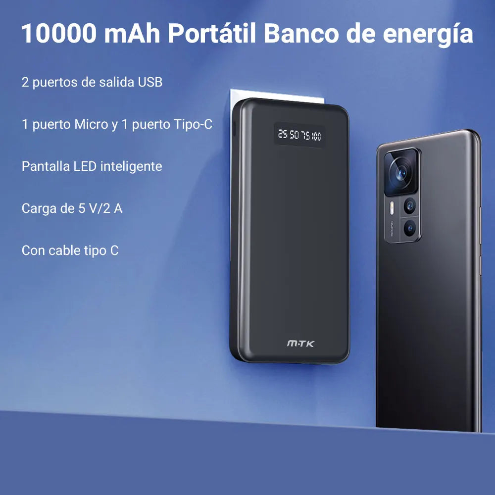 Cargador Rápido 3 USB Puertos y Pantalla LED