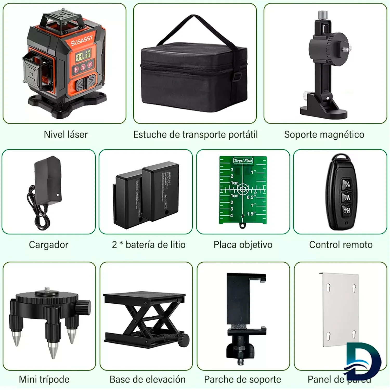 Nivel Laser 16 Líneas 4d Nivelador Láser Autonivelante
