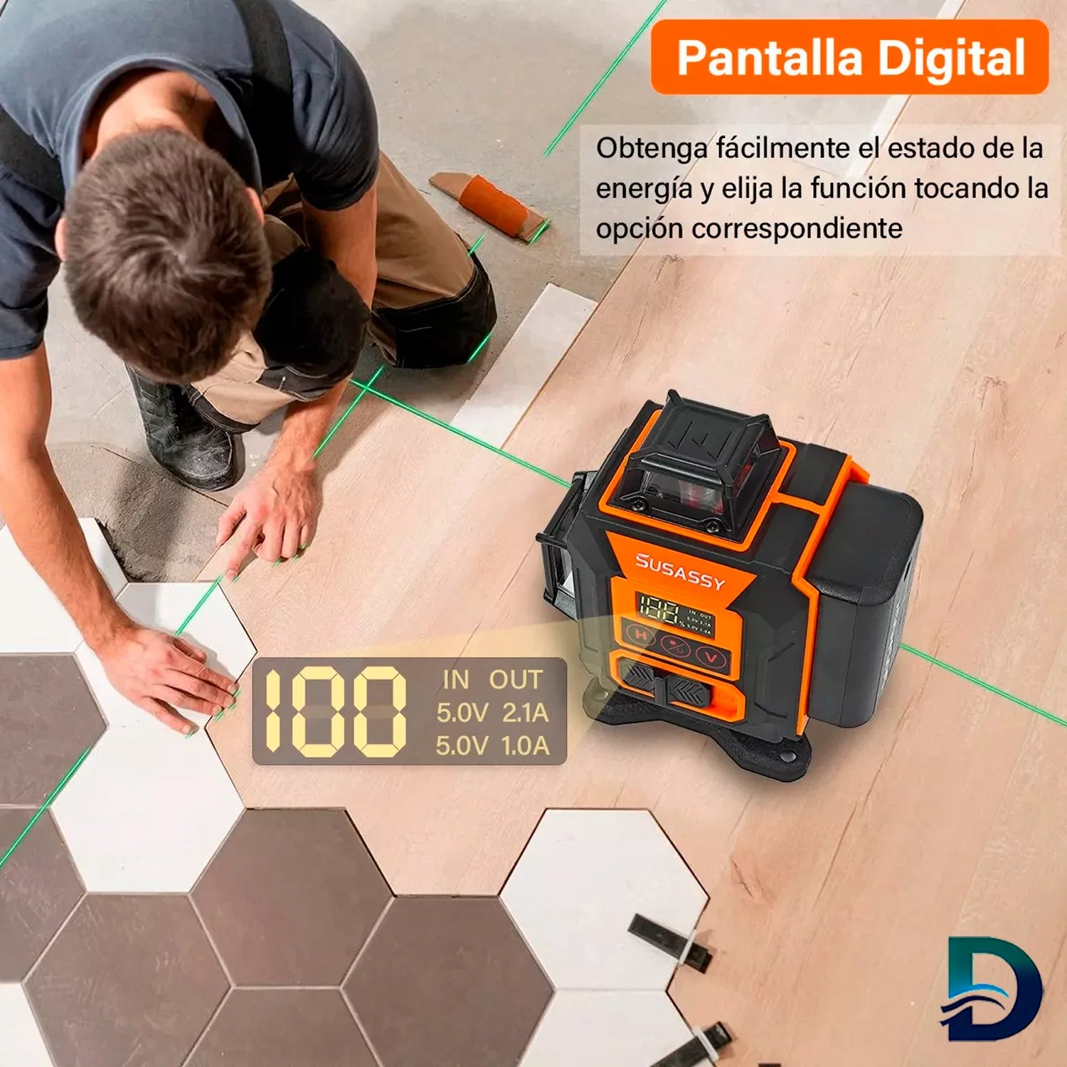 Nivel Laser 16 Líneas 4d Nivelador Láser Autonivelante