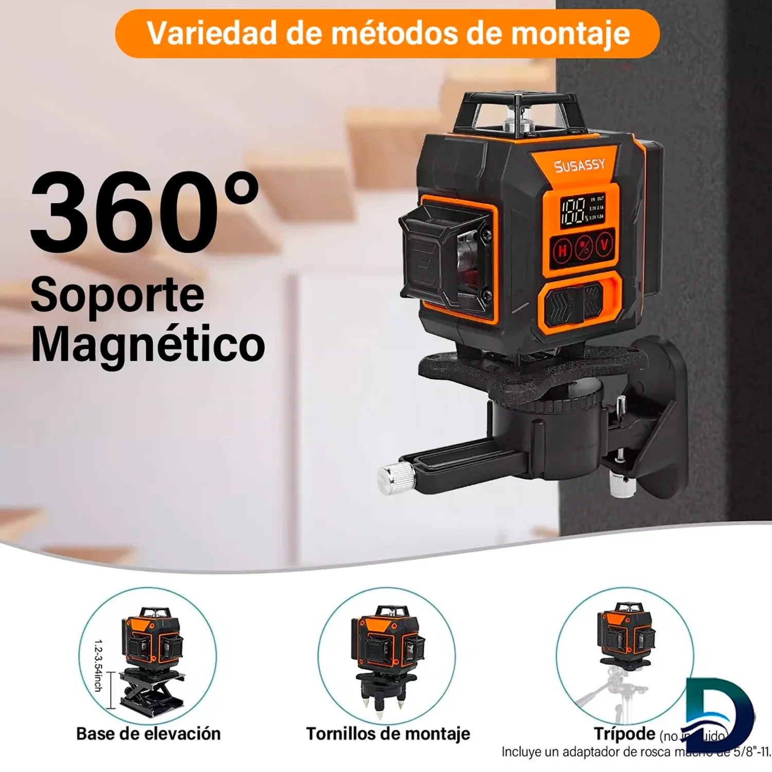 Nivel Laser 16 Líneas 4d Nivelador Láser Autonivelante