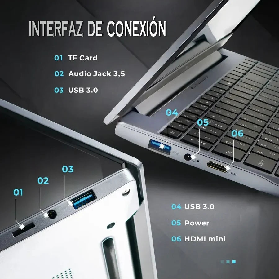 Nueva computadora portátil FUCHU de 15.6 pulgadas con Windows 11