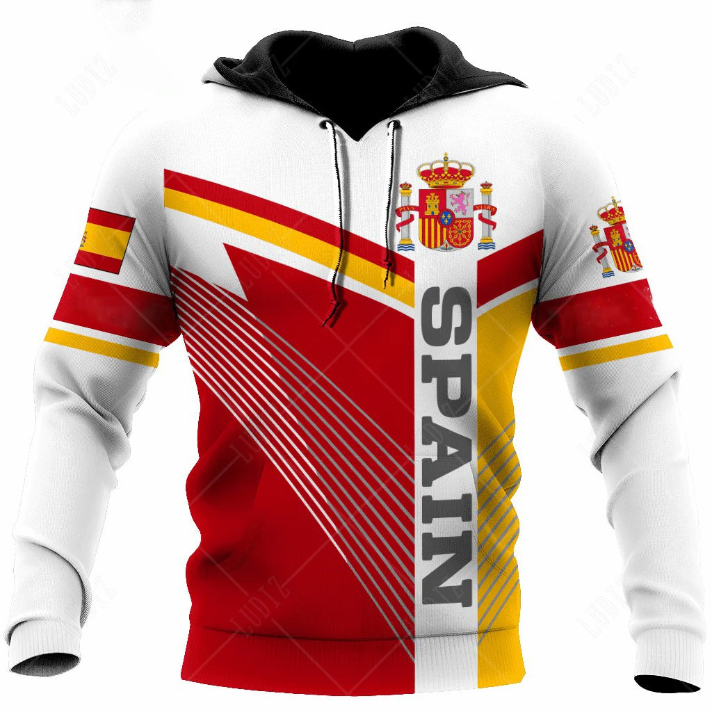 Sudadera con capucha de calavera española para hombre