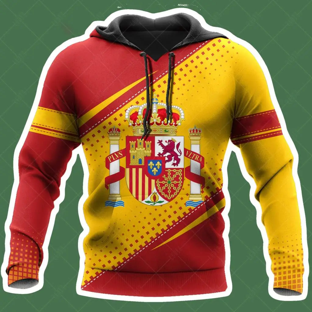 Sudadera con capucha de calavera española para hombre