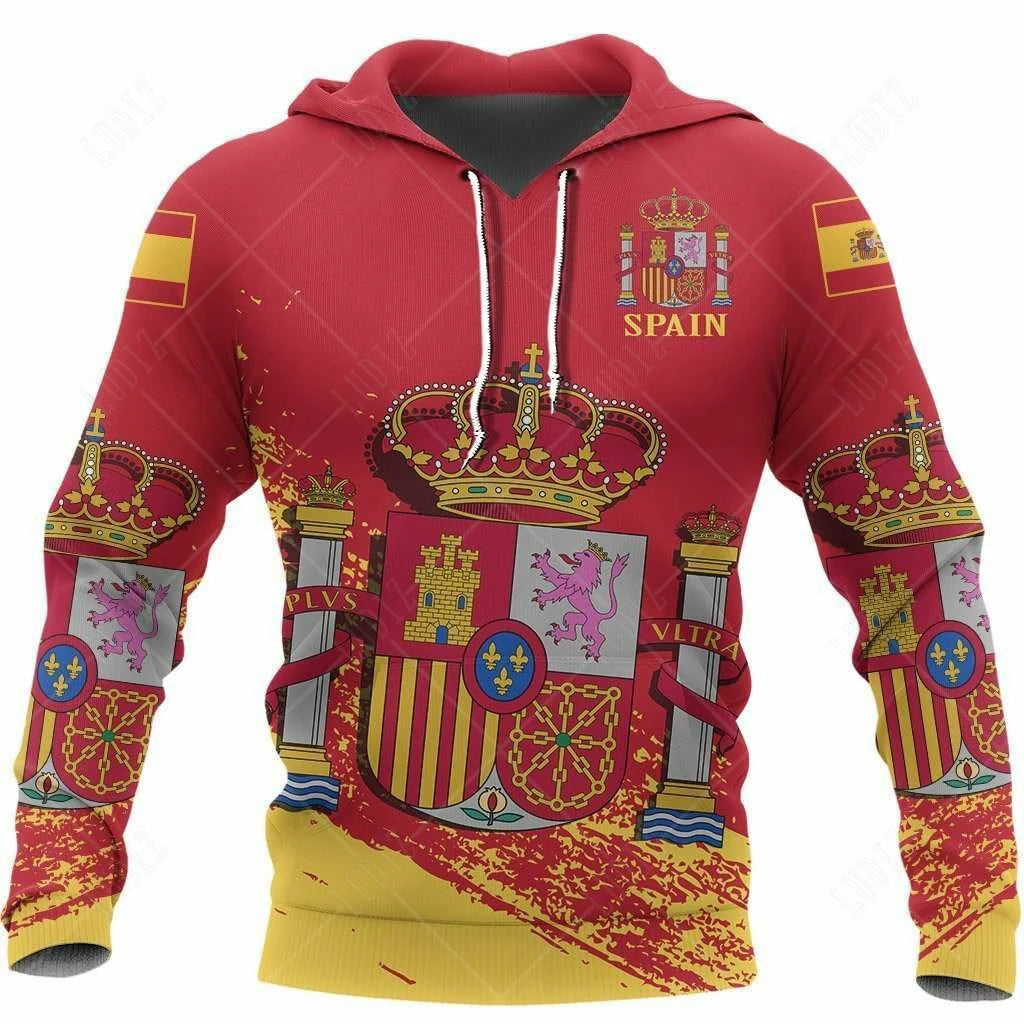 Sudadera con capucha de calavera española para hombre