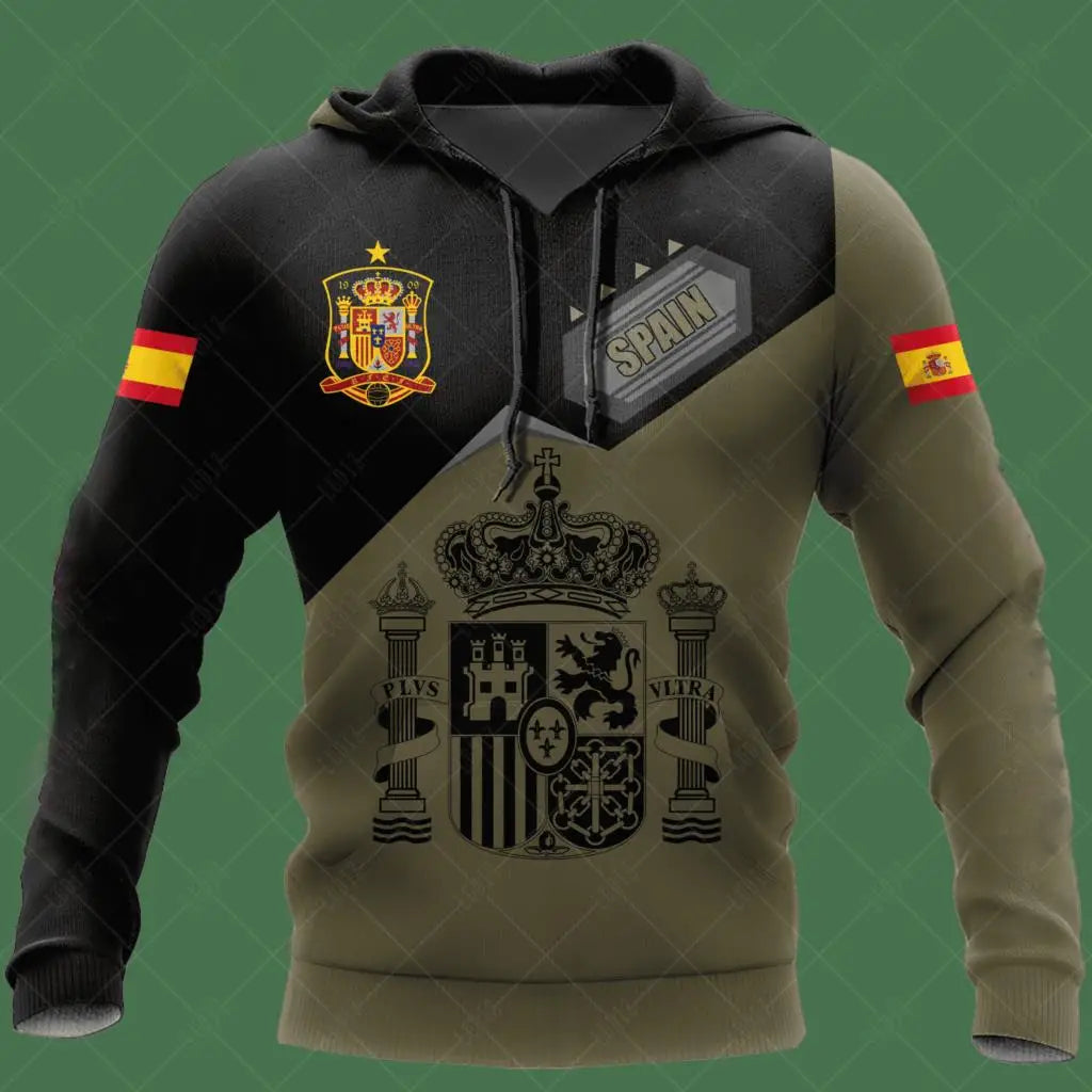 Sudadera con capucha de calavera española para hombre