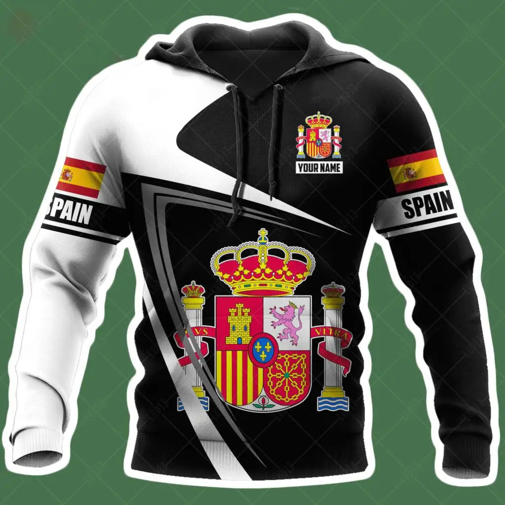 Sudadera con capucha de calavera española para hombre