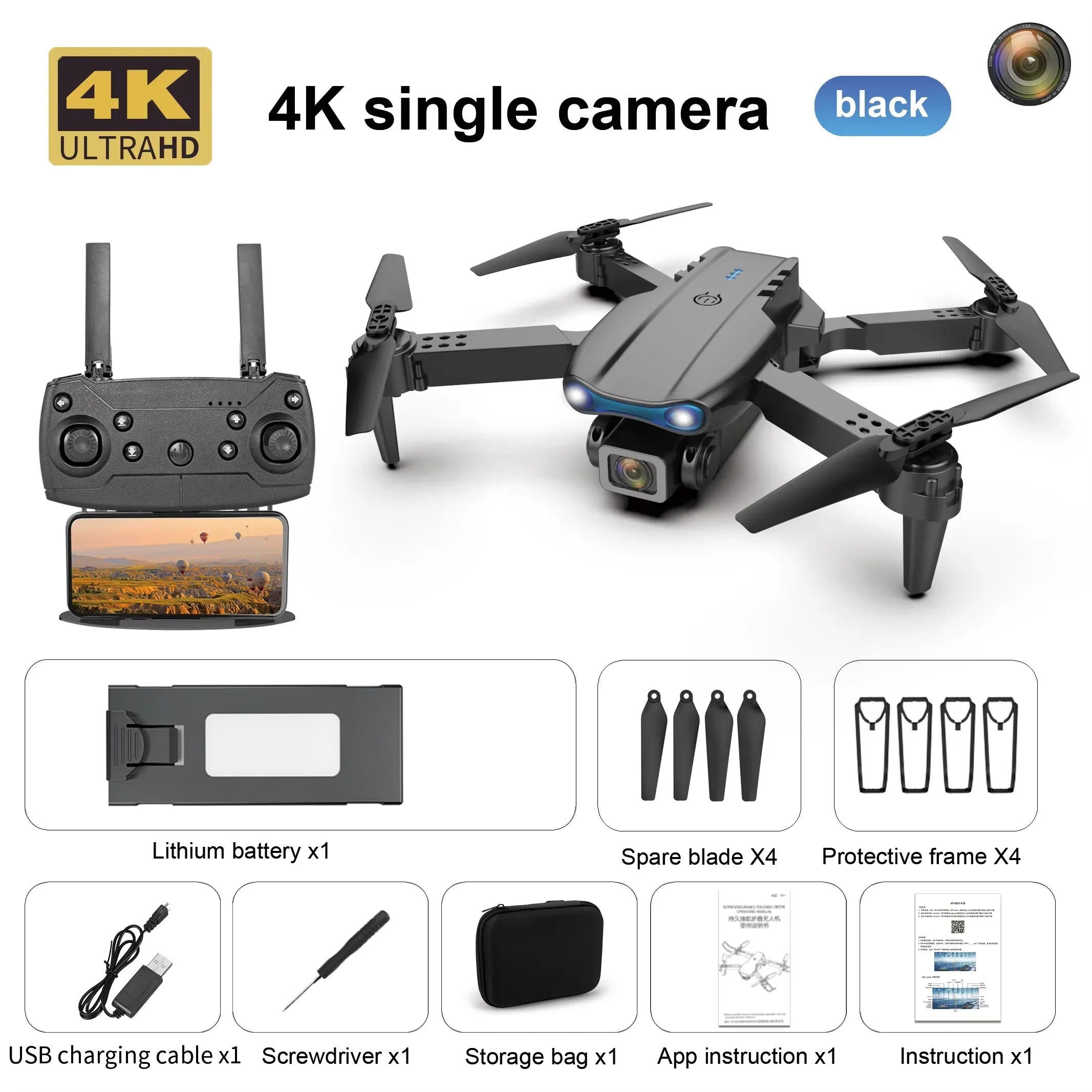 Mini Dron E99 K3 4K Pro HD