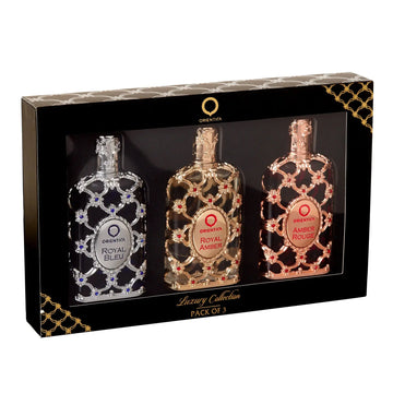 Miniaturas-Orientica Amber Rouge 30ML + Royal Amber 30ML + Royal Bleu 30ML EDP Set Unisex  30ML