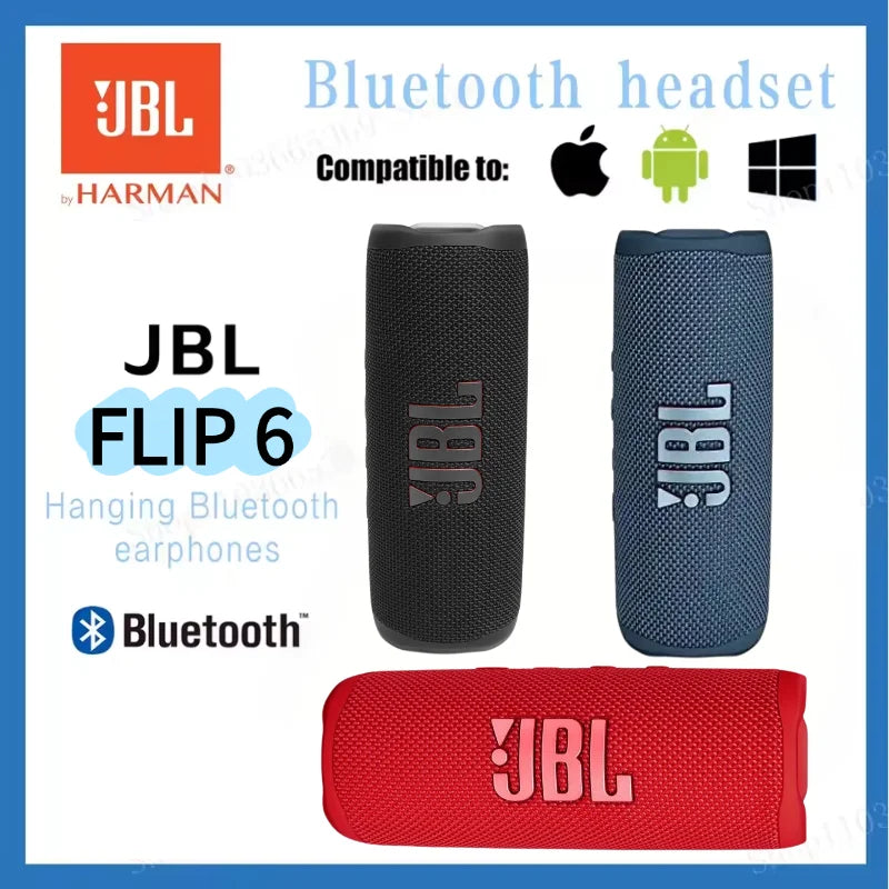 Original JBL Flip 6 Altavoz Bluetooth inalámbrico portátil