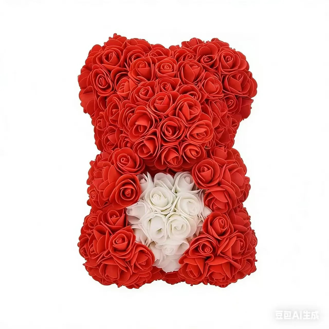 Oso de flor rosa de peluche