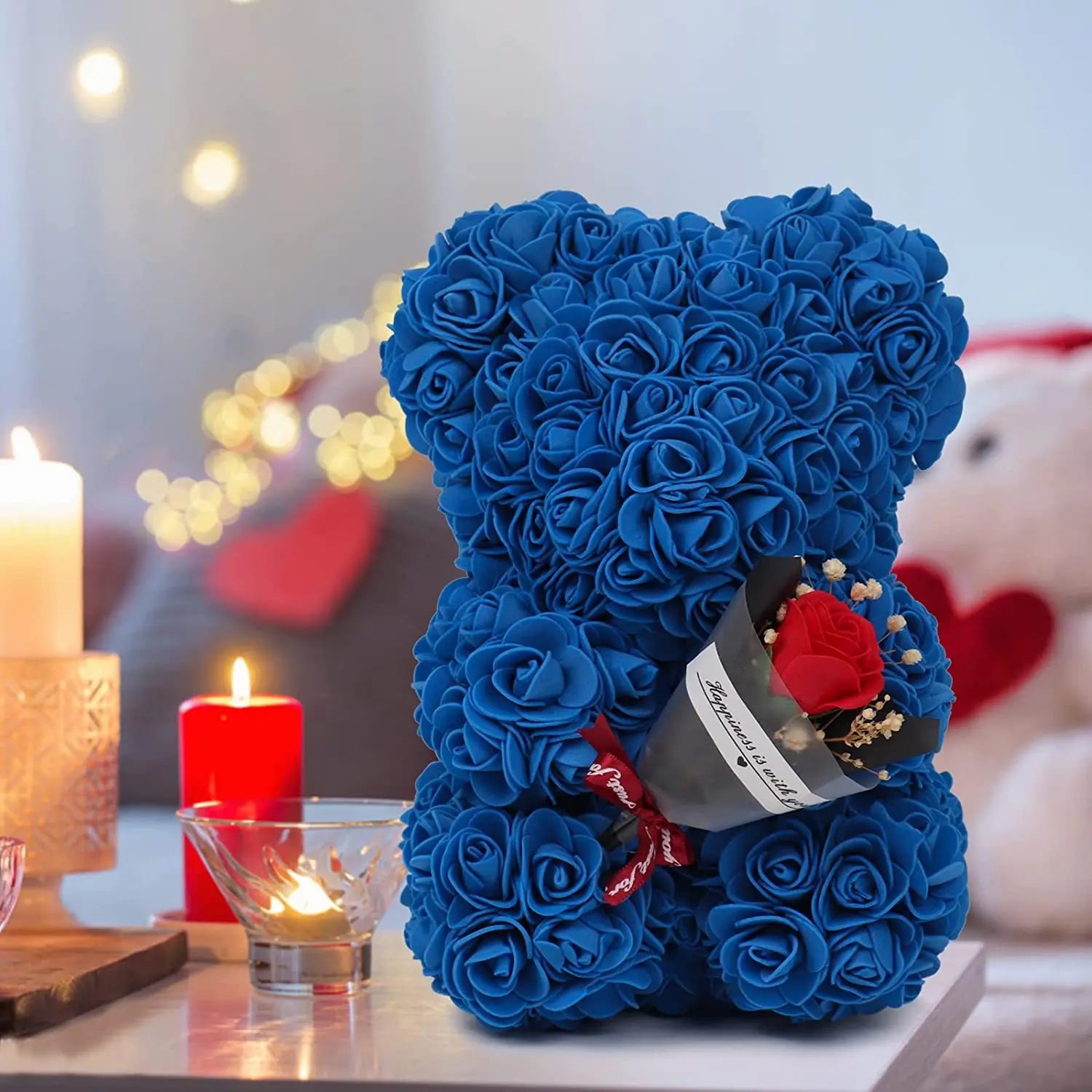 Oso de rosa artificia