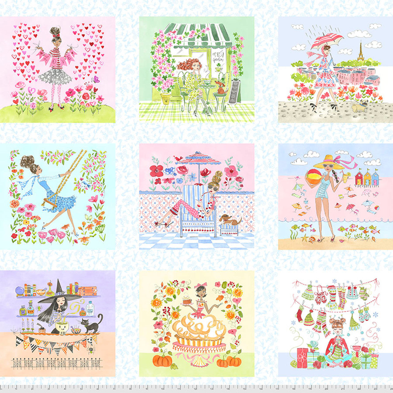 Panel de 12 Meses Chicas del Calendario Anne Keenan