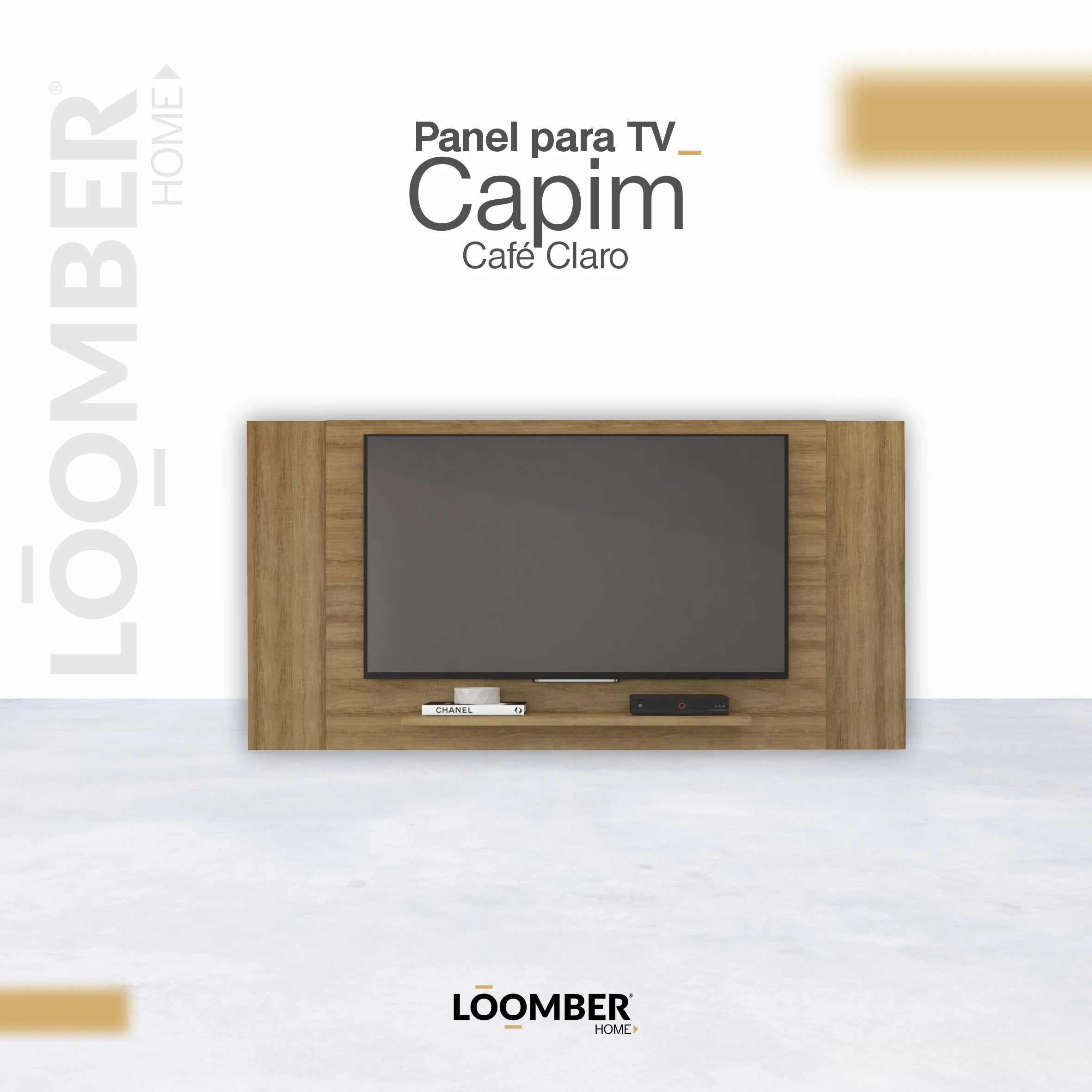 Panel Para TV Capim Café Claro Loomber