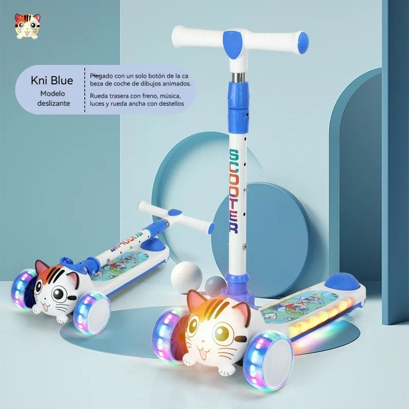 Patinete infantil con diseño cartoon,