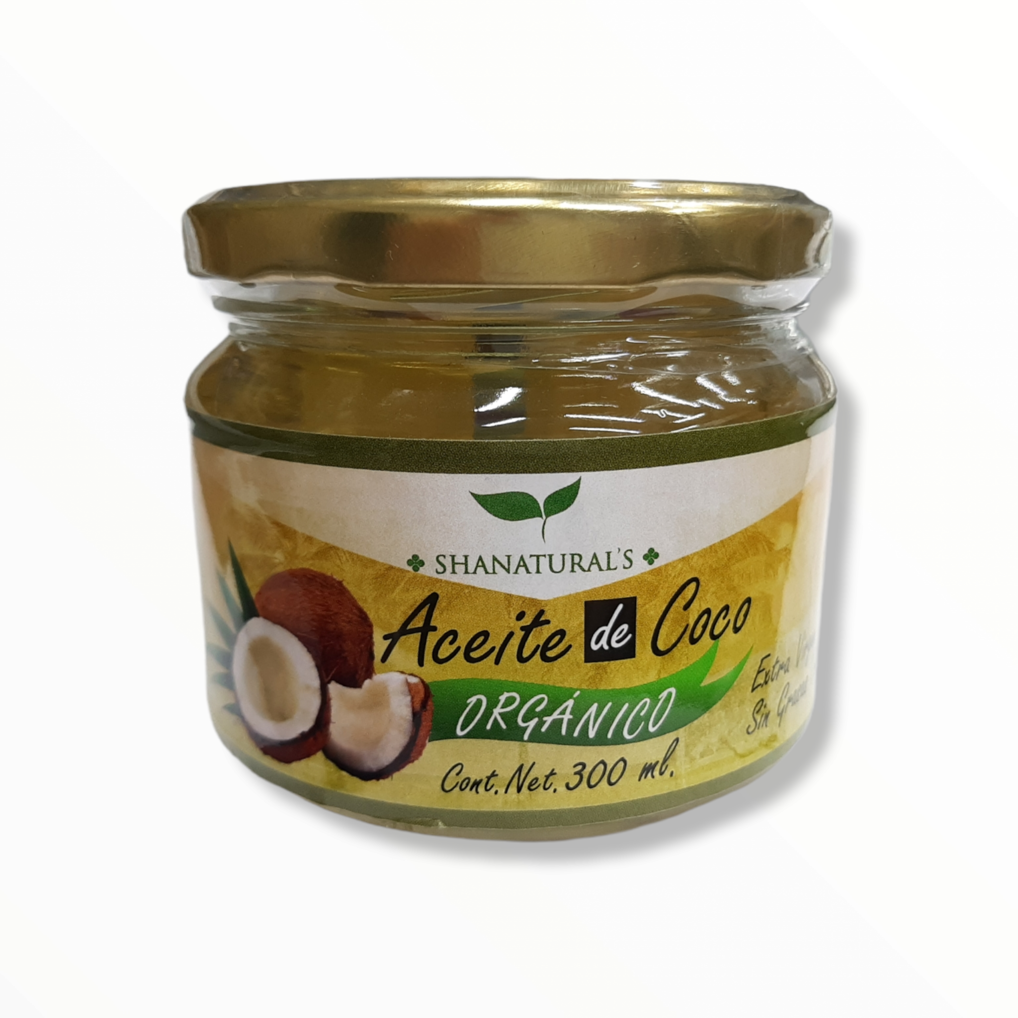 ACEITE DE COCO EXTRAVIRGEN C/300 ML SHANATURAL'S