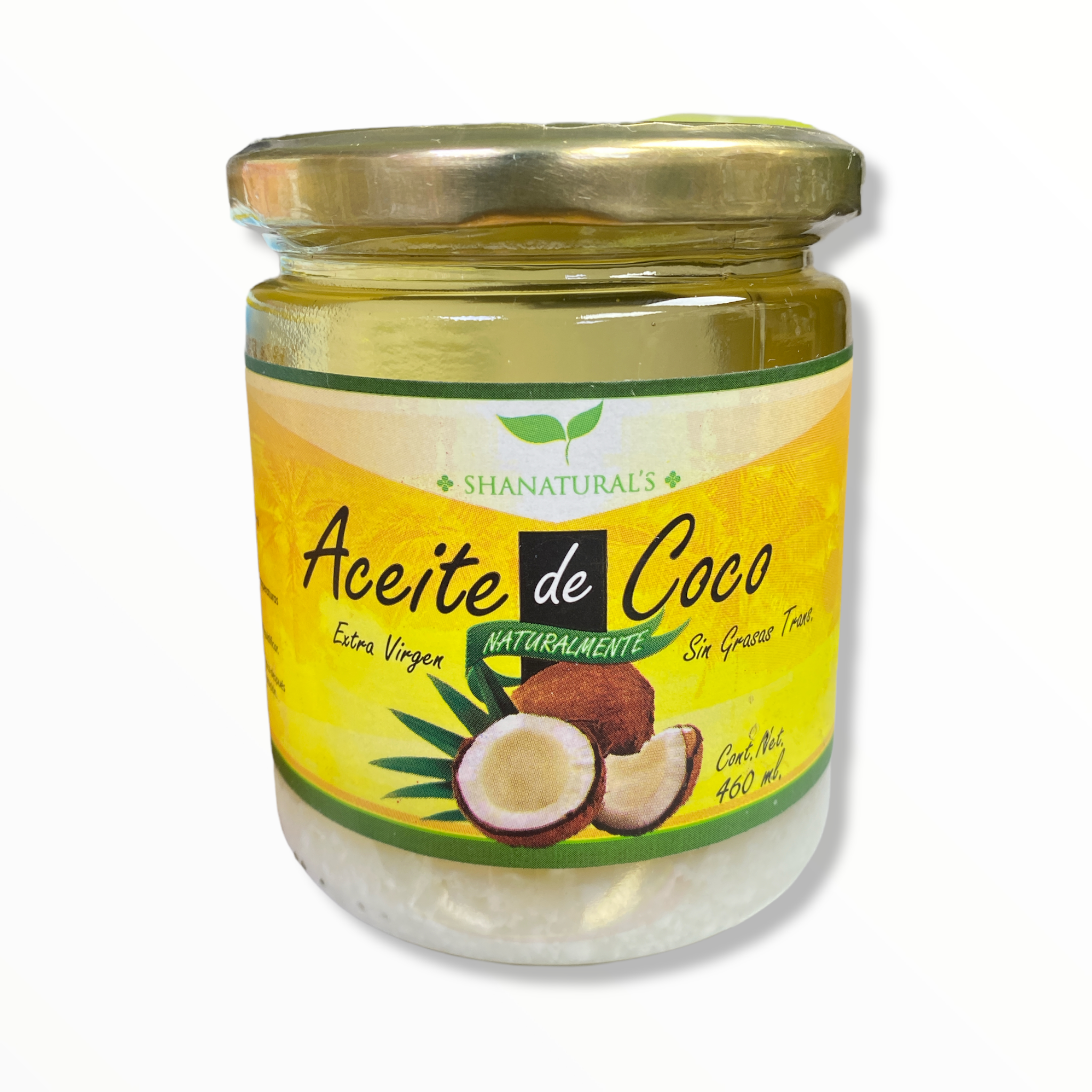 ACEITE DE COCO EXTRAVIRGEN C/460 ML SHANATURAL'S