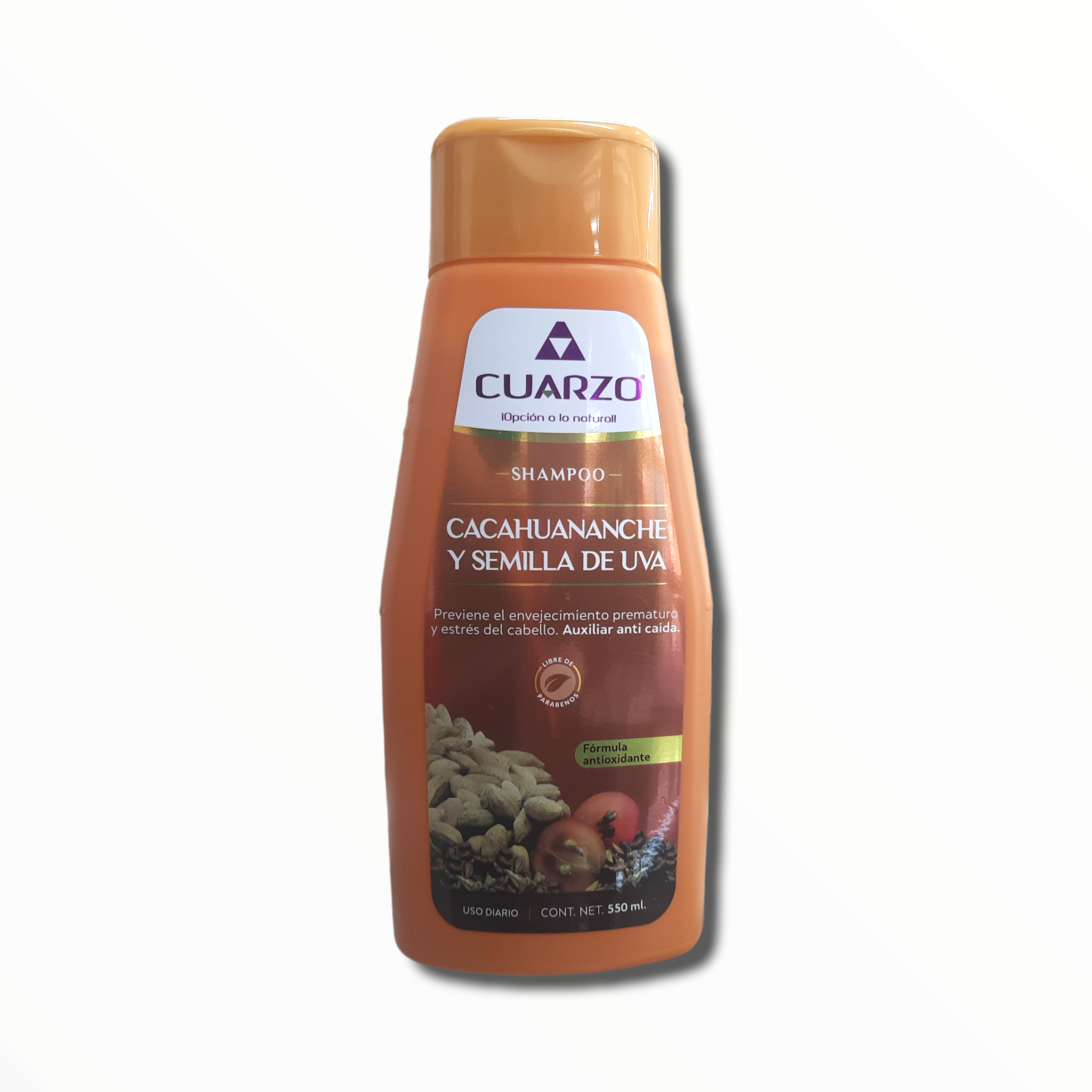 SHAMPOO CACAHUANCHE Y SEMILLA DE UVA 550 ML CUARZO