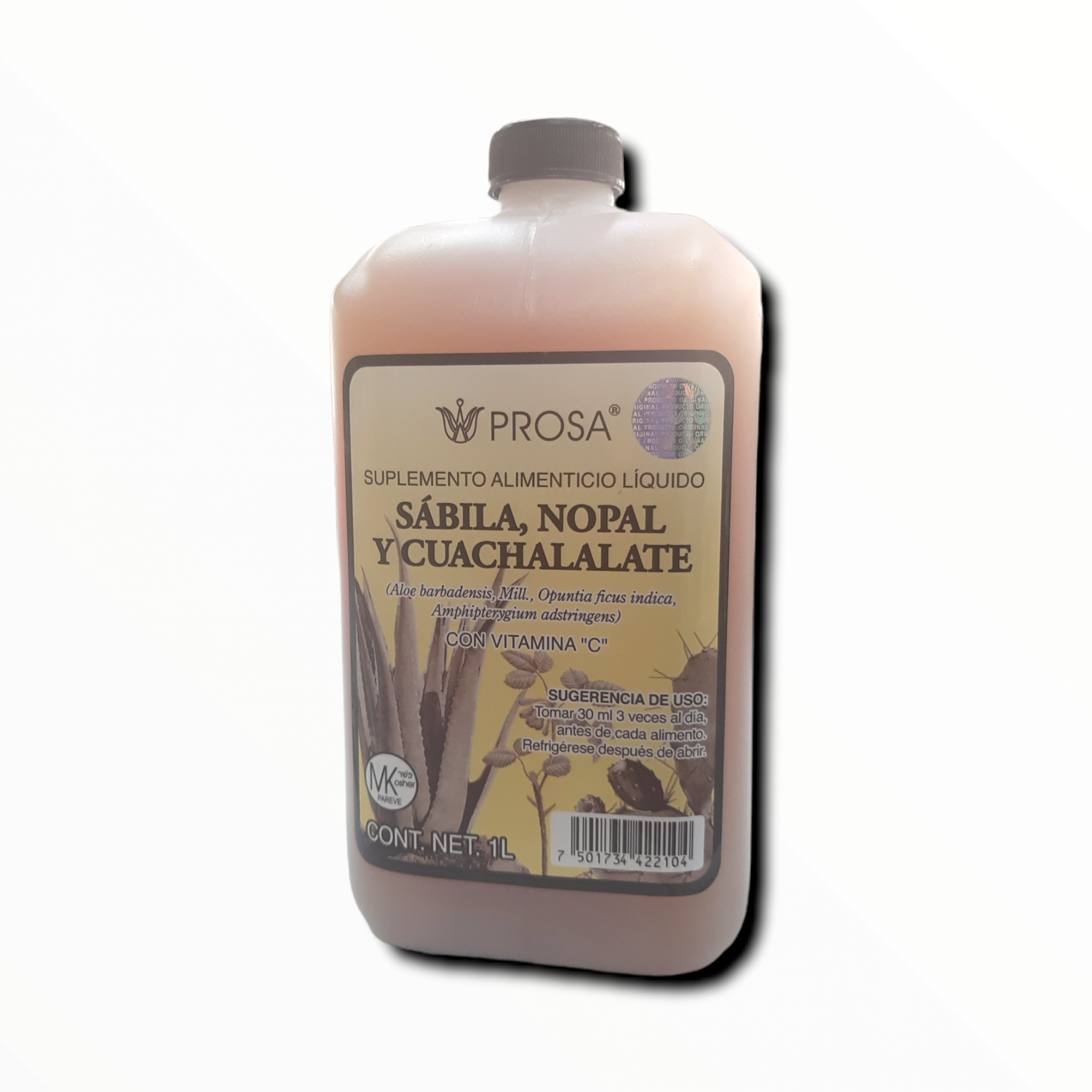 BEBIDA SABILA , NOPAL Y CUACHALALATE CON VIT C C/ 1 LTS  PROSA