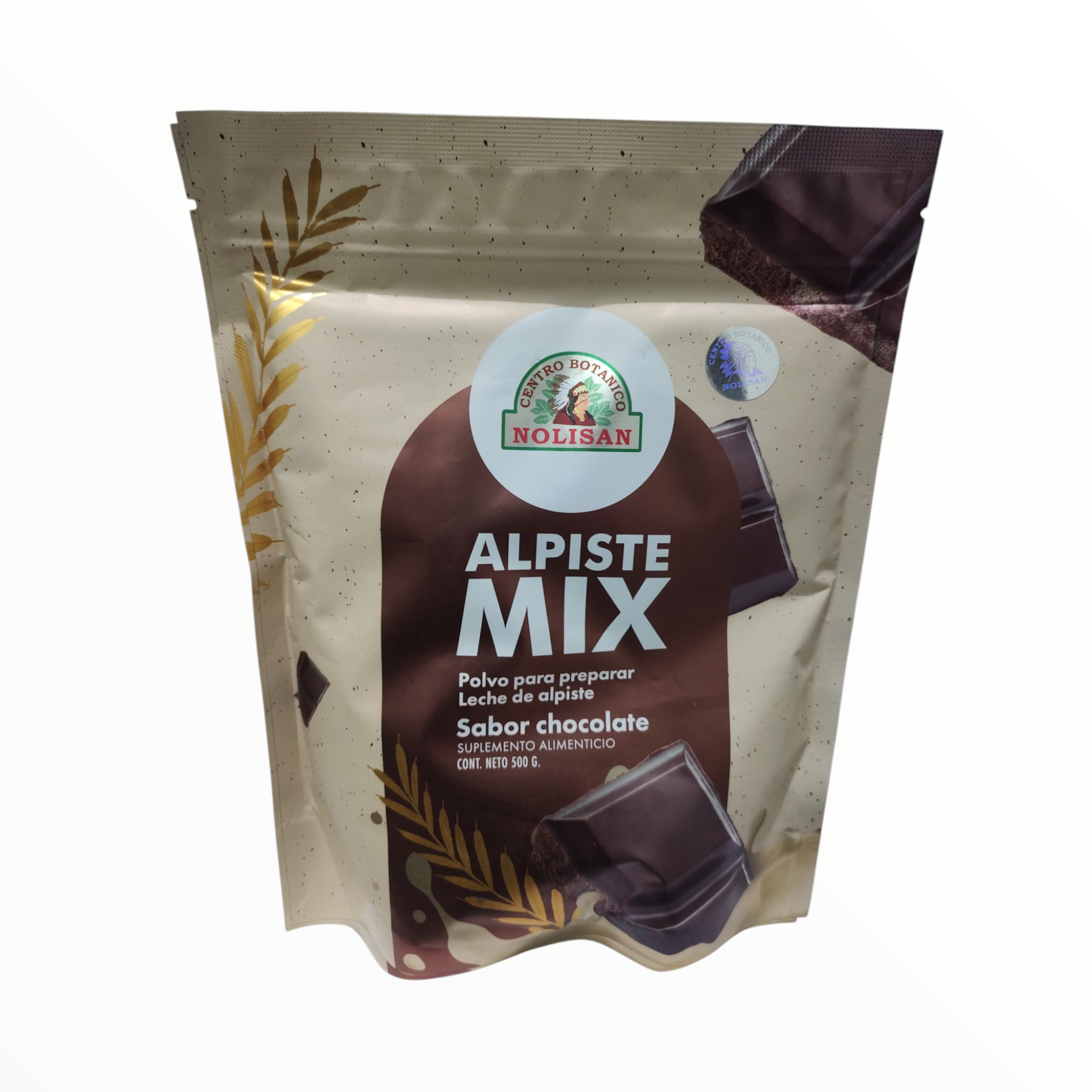 LECHE DE ALPISTE SABOR CHOCOLATE C/500 GR NOLISAN