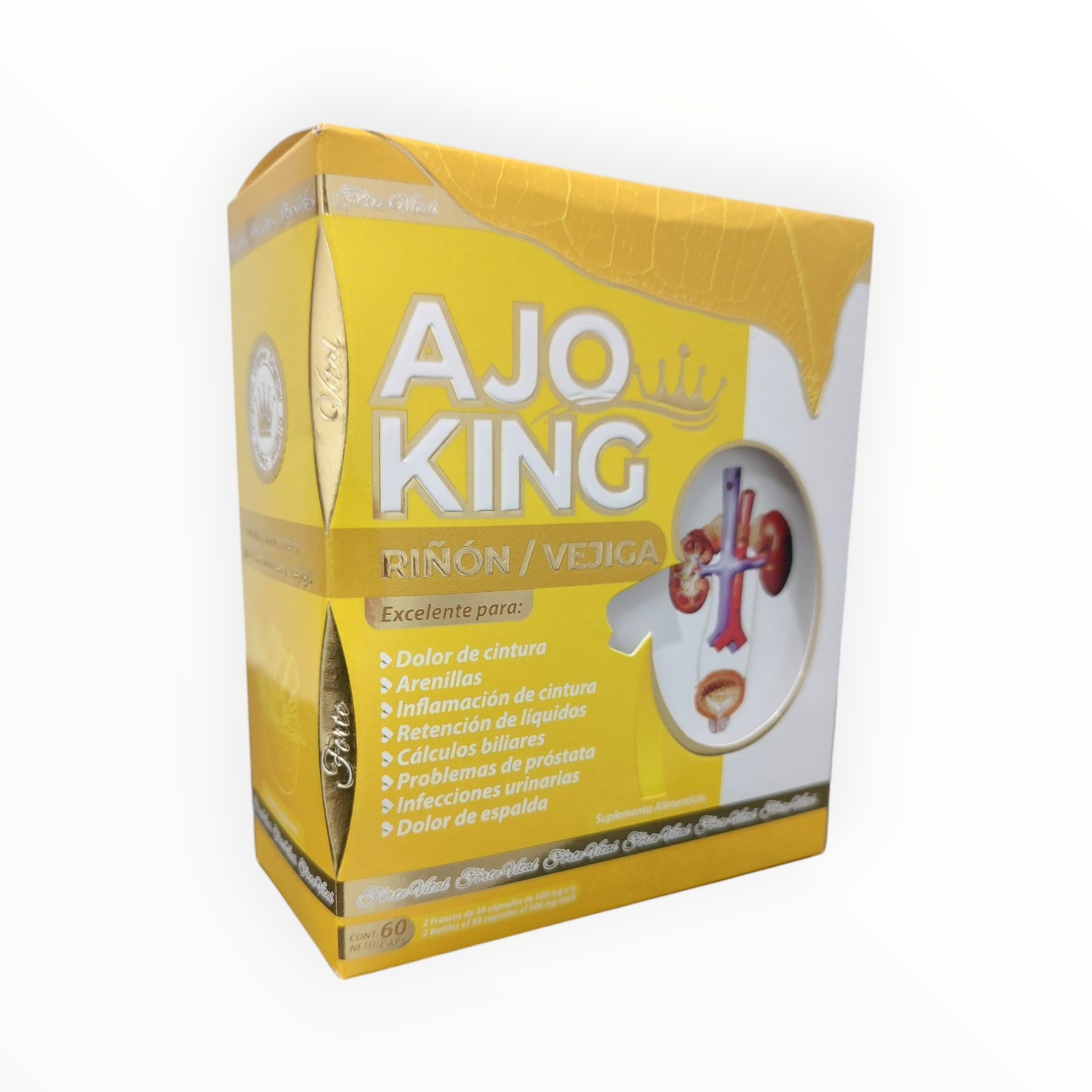 CAP RIÑON-VEJIGA C/ 60 AJO KING
