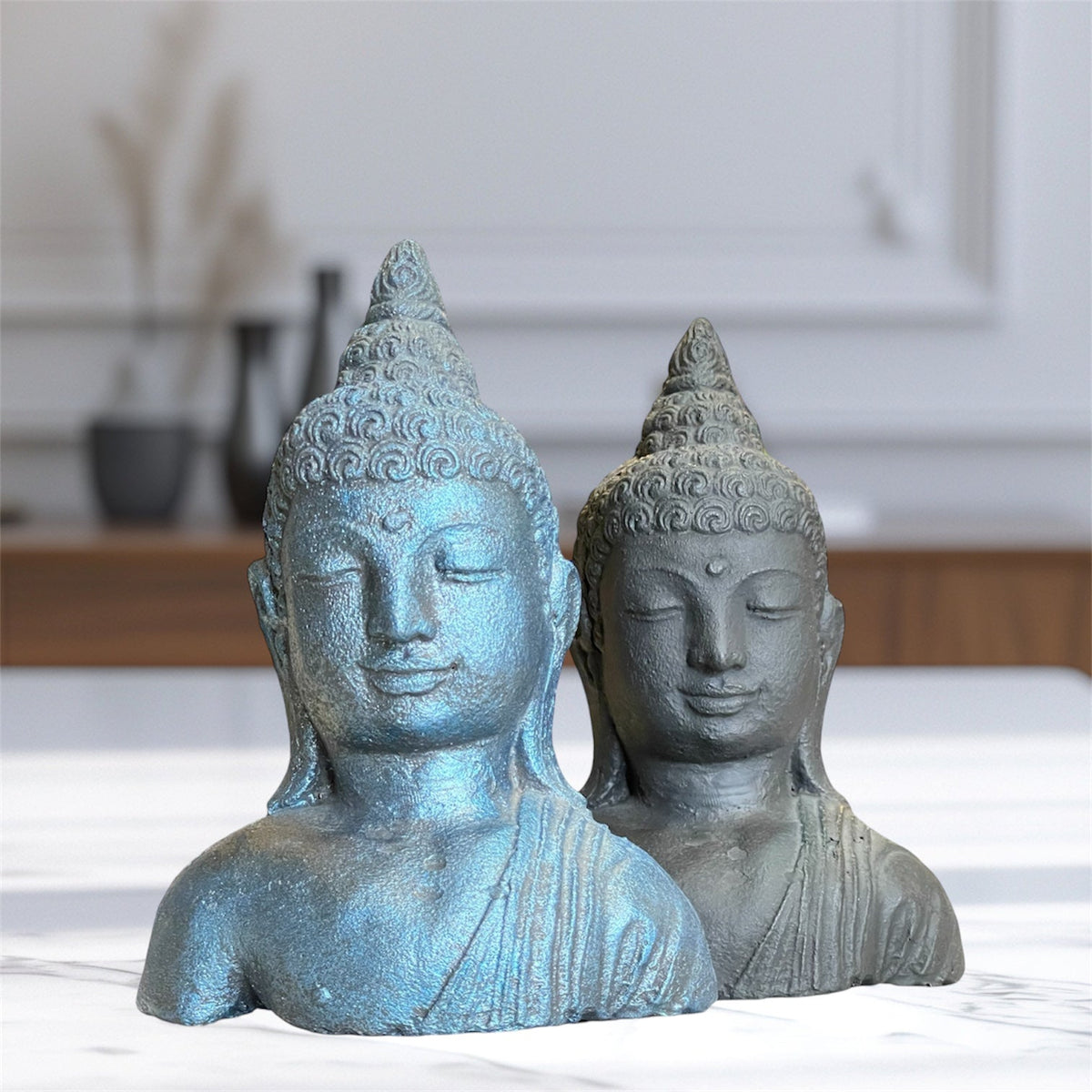 Busto De Buda Negro 17x12x6