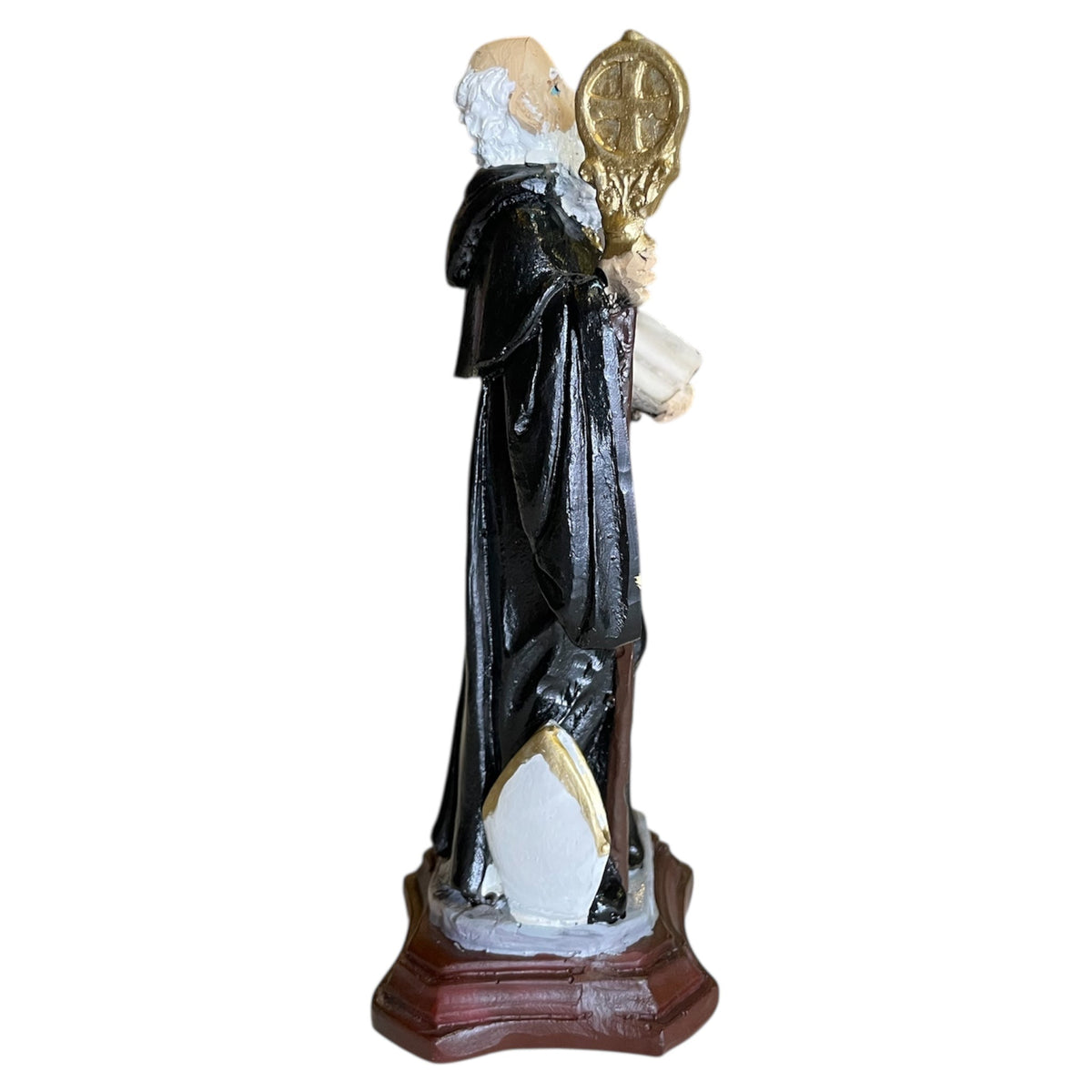San Benito Figura De Resina 16 Cm Negro