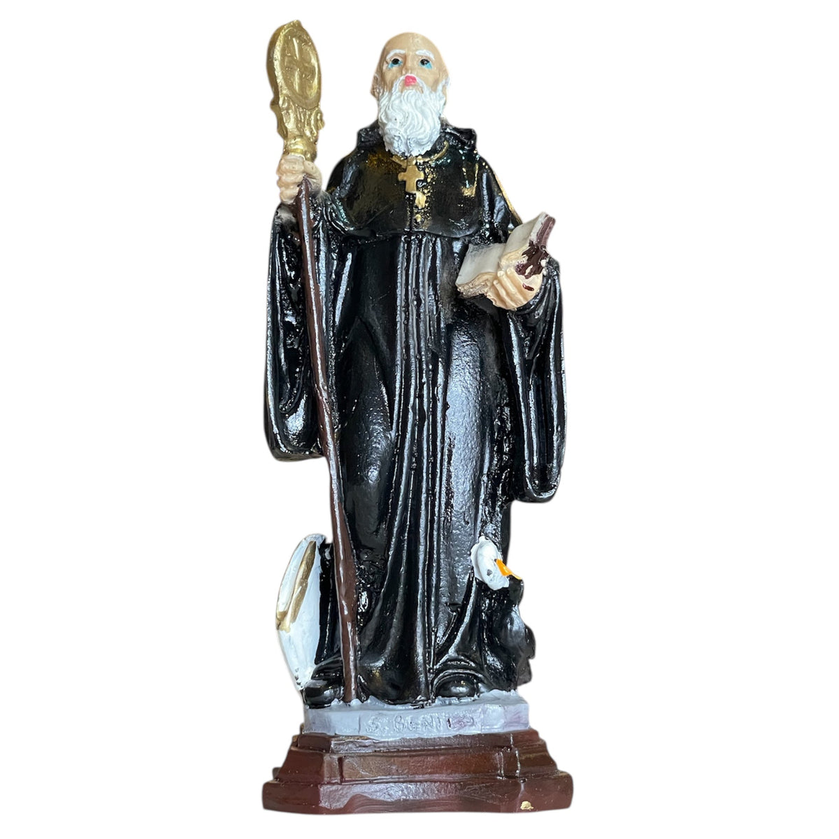 San Benito Figura De Resina 16 Cm Negro