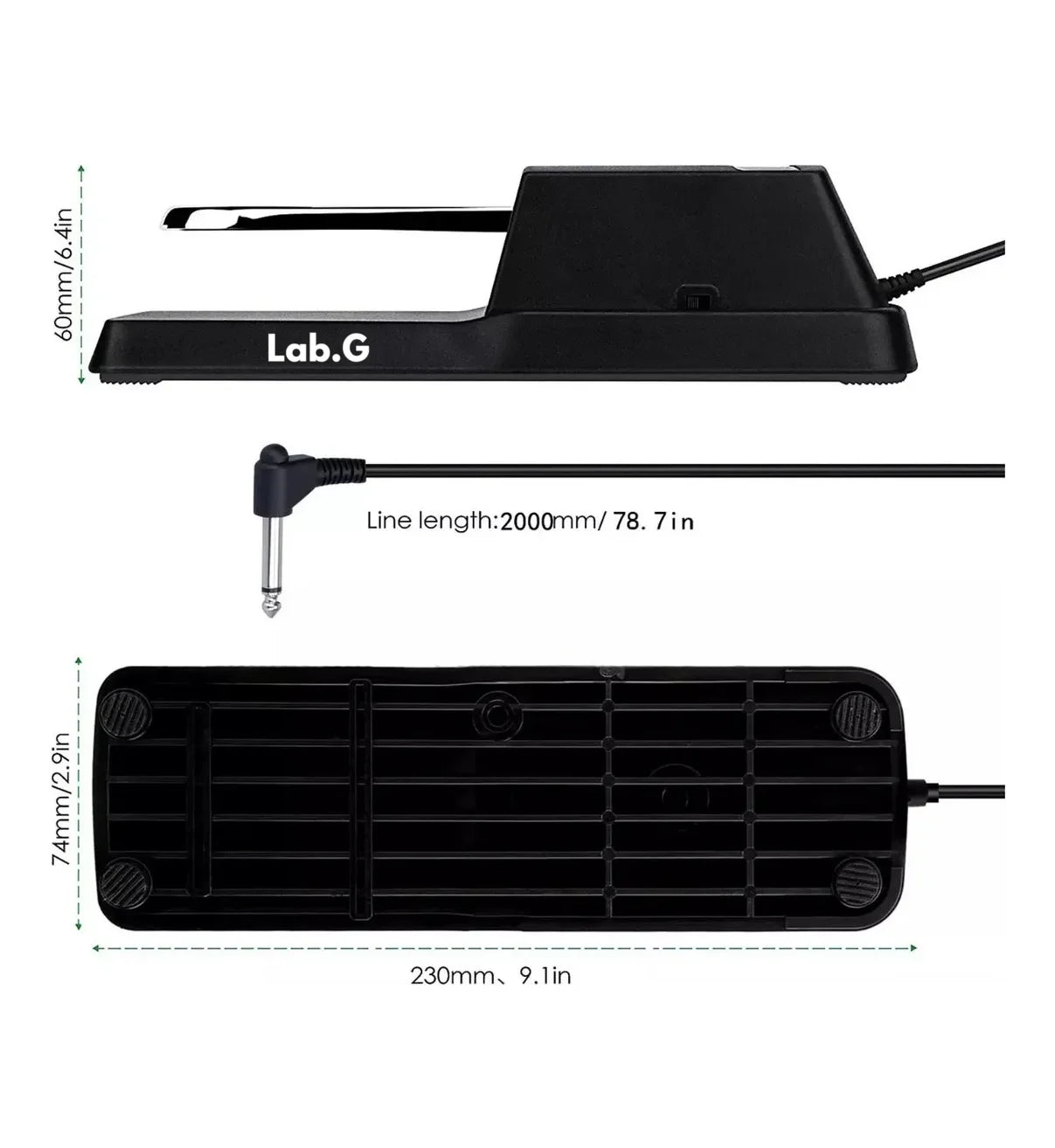 Piano Teclado Lab.G Pedal Para Casio Negro