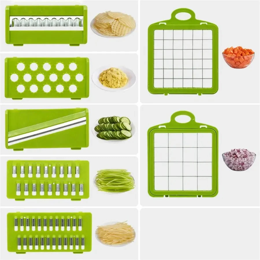 Picadora de verduras multifuncional 14 en 1,