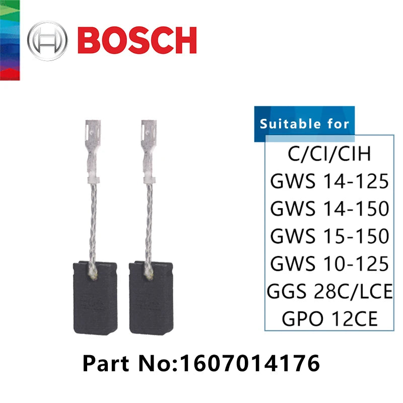 Pieza de repuesto de escobillas de carbón para amoladora angular Bosch GWS 14-125 14-150 15-150 10-125 GGS 28C 28LCE GPO 12CE, Accesorios de reparación