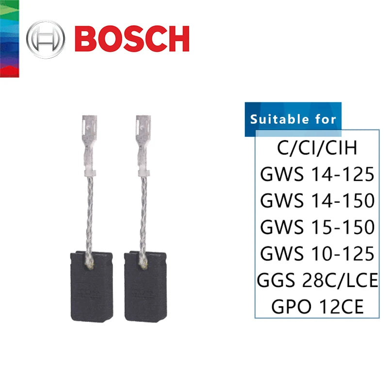 Pieza de repuesto de escobillas de carbón para amoladora angular Bosch GWS 14-125 14-150 15-150 10-125 GGS 28C 28LCE GPO 12CE, Accesorios de reparación