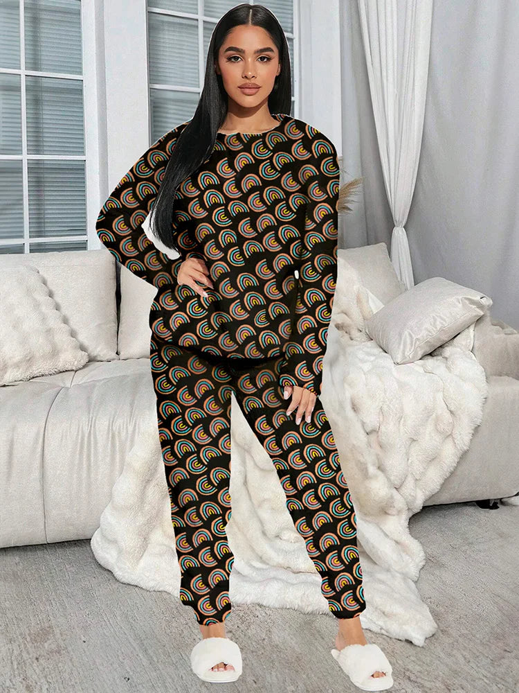 Pijama Afelpada Para Mujer Conjunto 2 Piezas