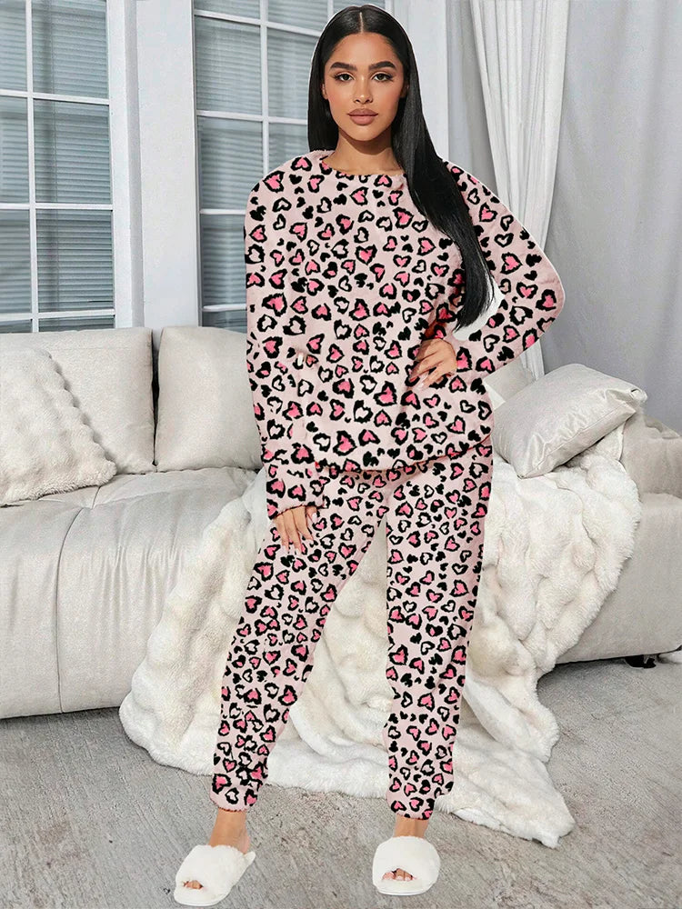 Pijama Afelpada Para Mujer Conjunto 2 Piezas