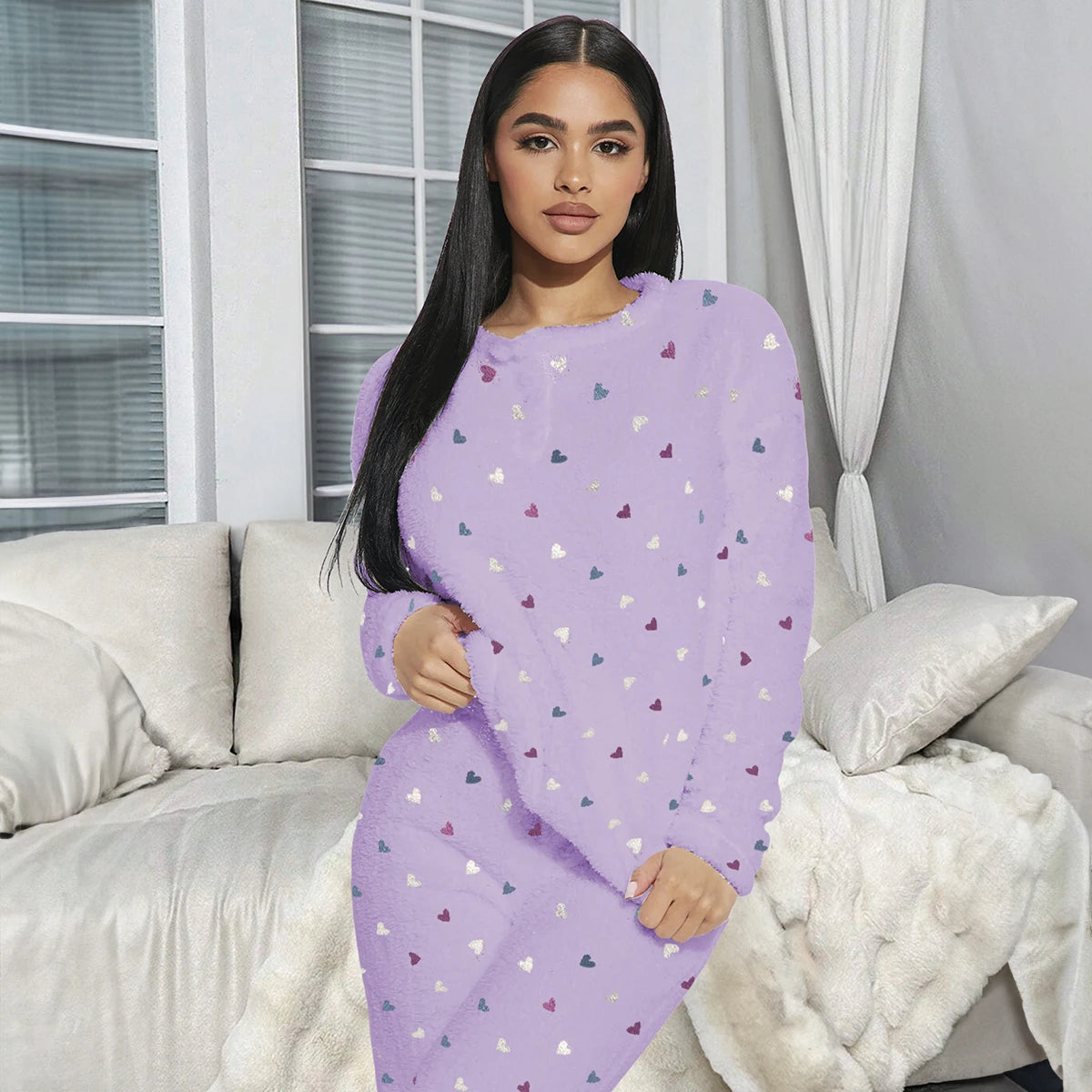 Pijama Afelpada Para Mujer Conjunto 2 Piezas