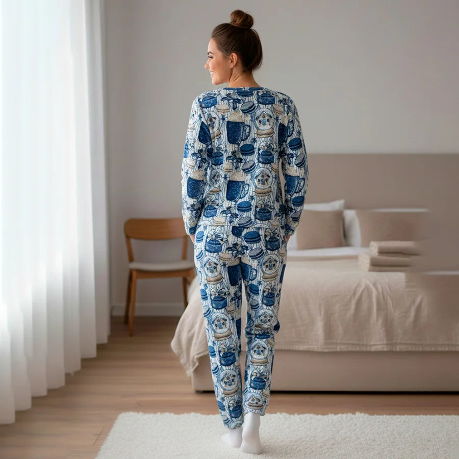 Pijama de 2 Piezas Ultra Suave - Estampado y Modelo al Azar