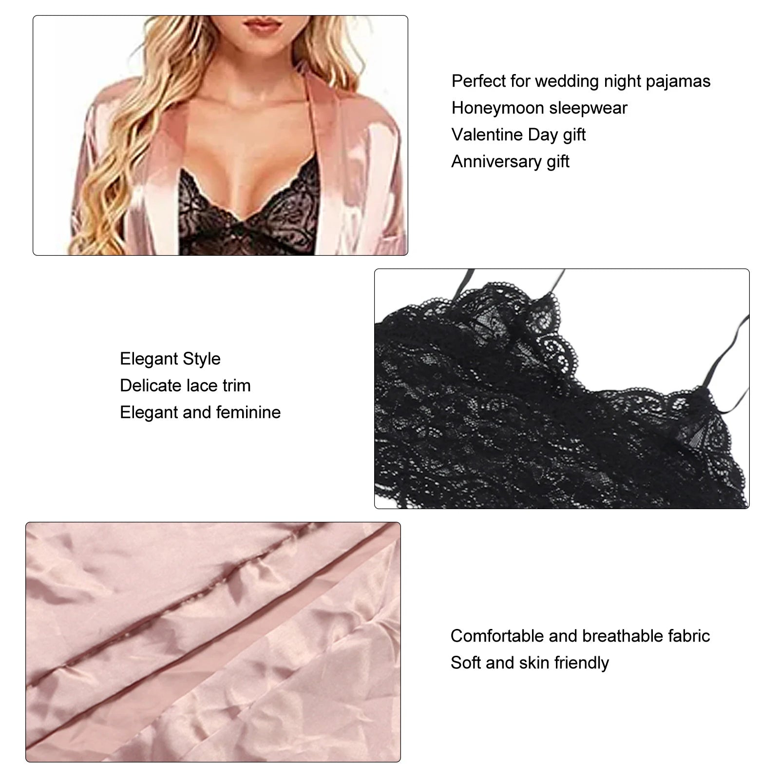 Conjunto de pijama de sostén para mujer