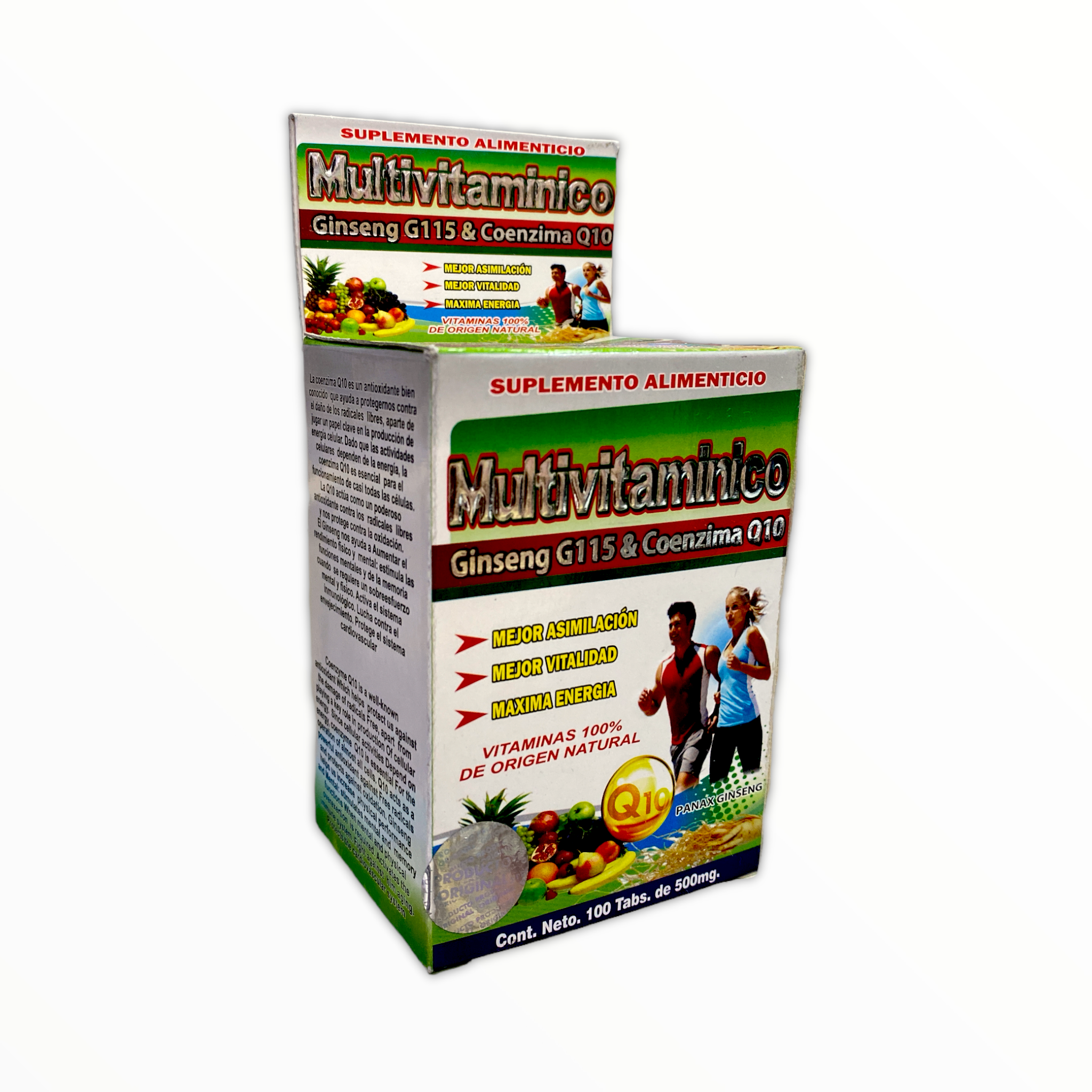 TAB MULTIVITAMINICO GINSENG G115 Y COENZIMA Q10 C/100 LA FUERZA DE LA SALUD